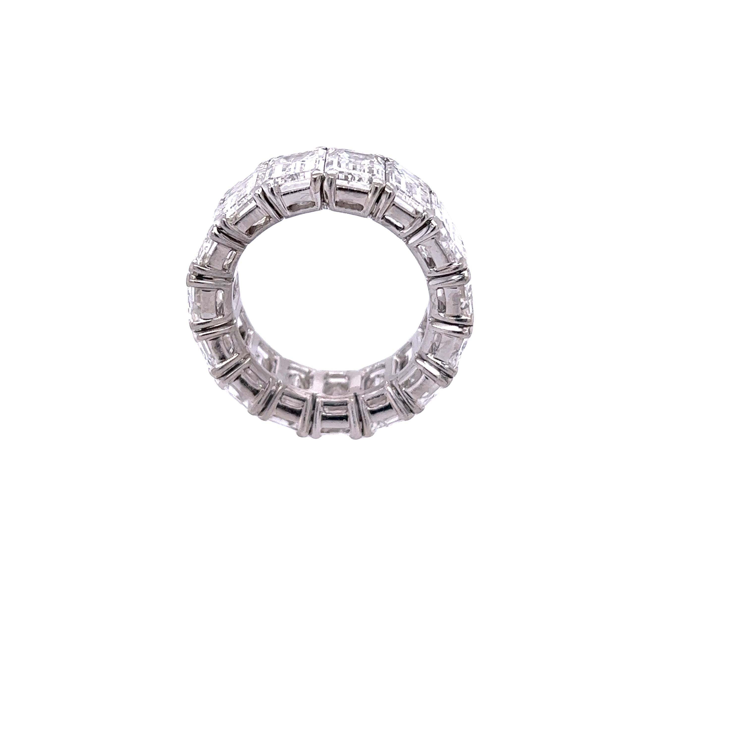 emerald cut diamond eternity band