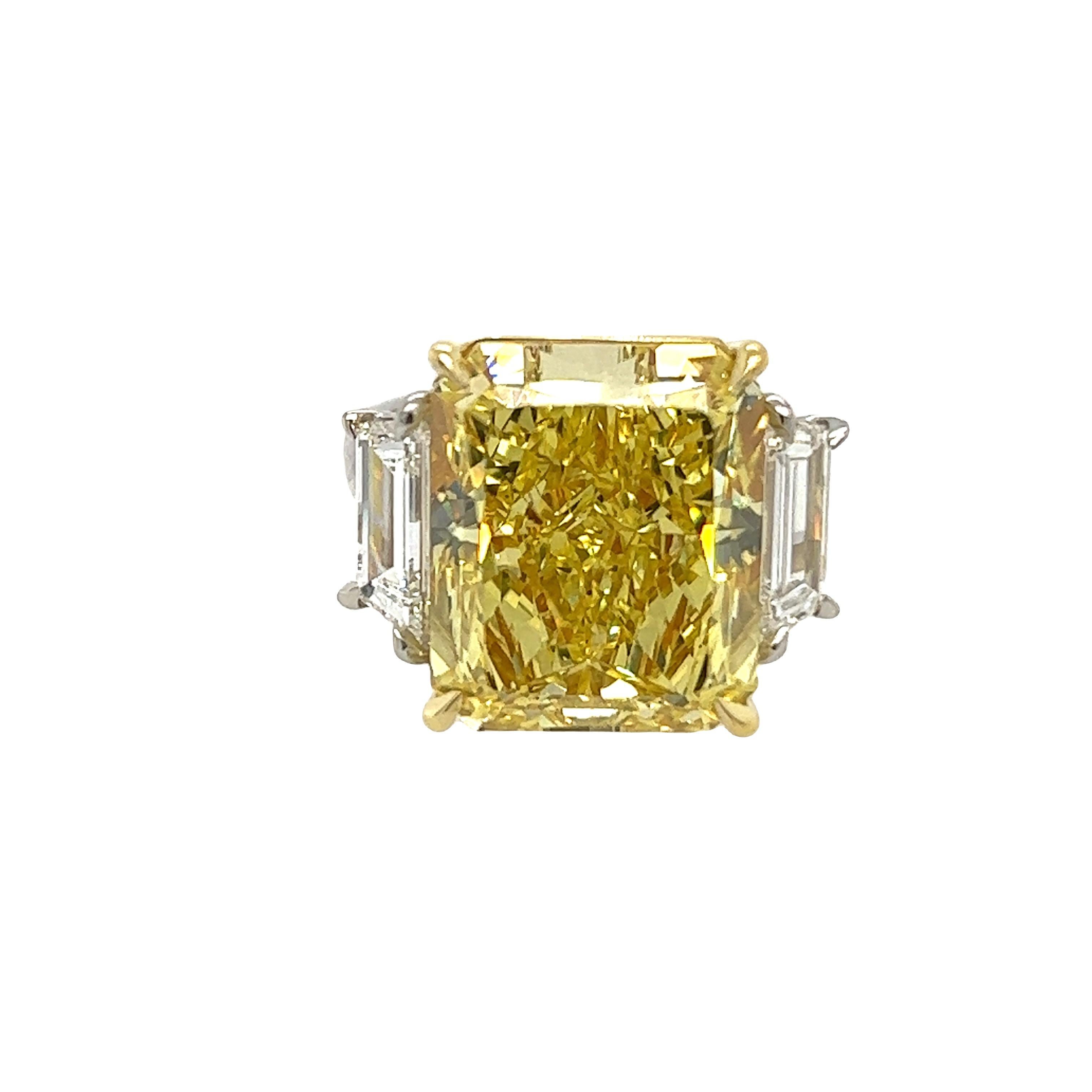 David Rosenberg 15.38 Radiant Fancy Intense Yellow VS2 GIA Diamond Engagement 4