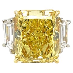 David Rosenberg 15.38 Radiant Fancy Intense Yellow VS2 GIA Diamond Engagement