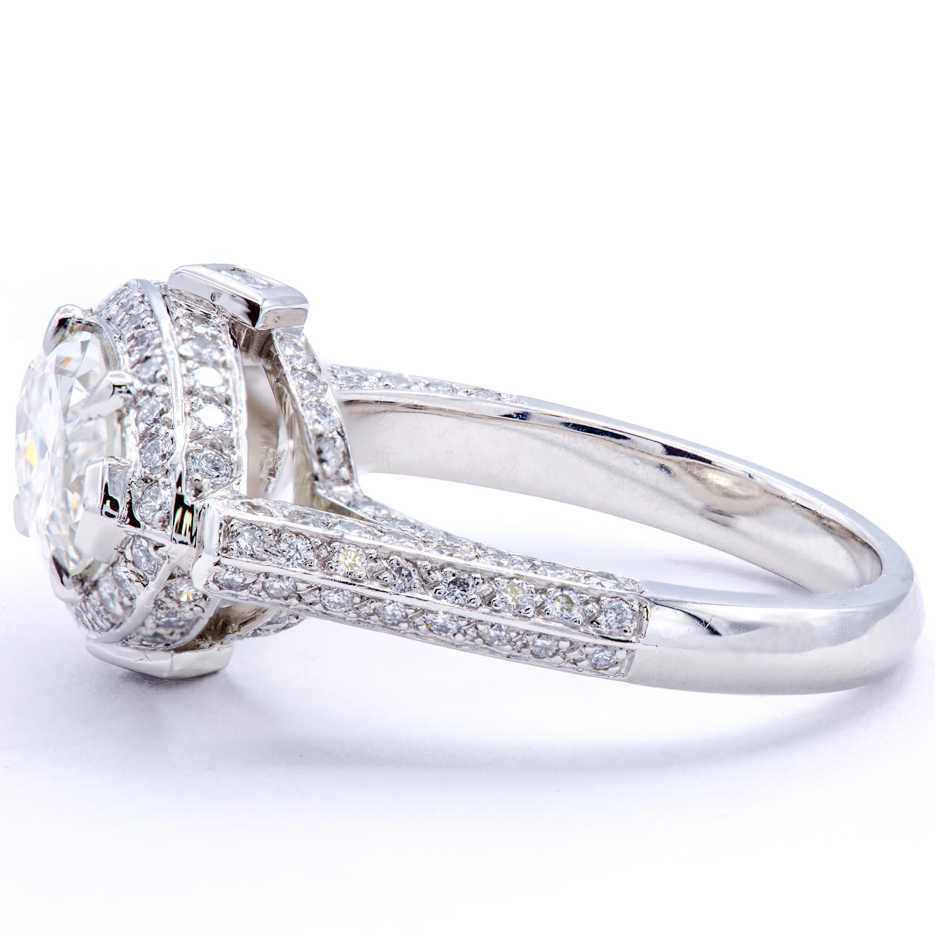 Marquise Cut David Rosenberg 1.83 Carat Marquise GIA Halo Platinum Diamond Engagement Ring