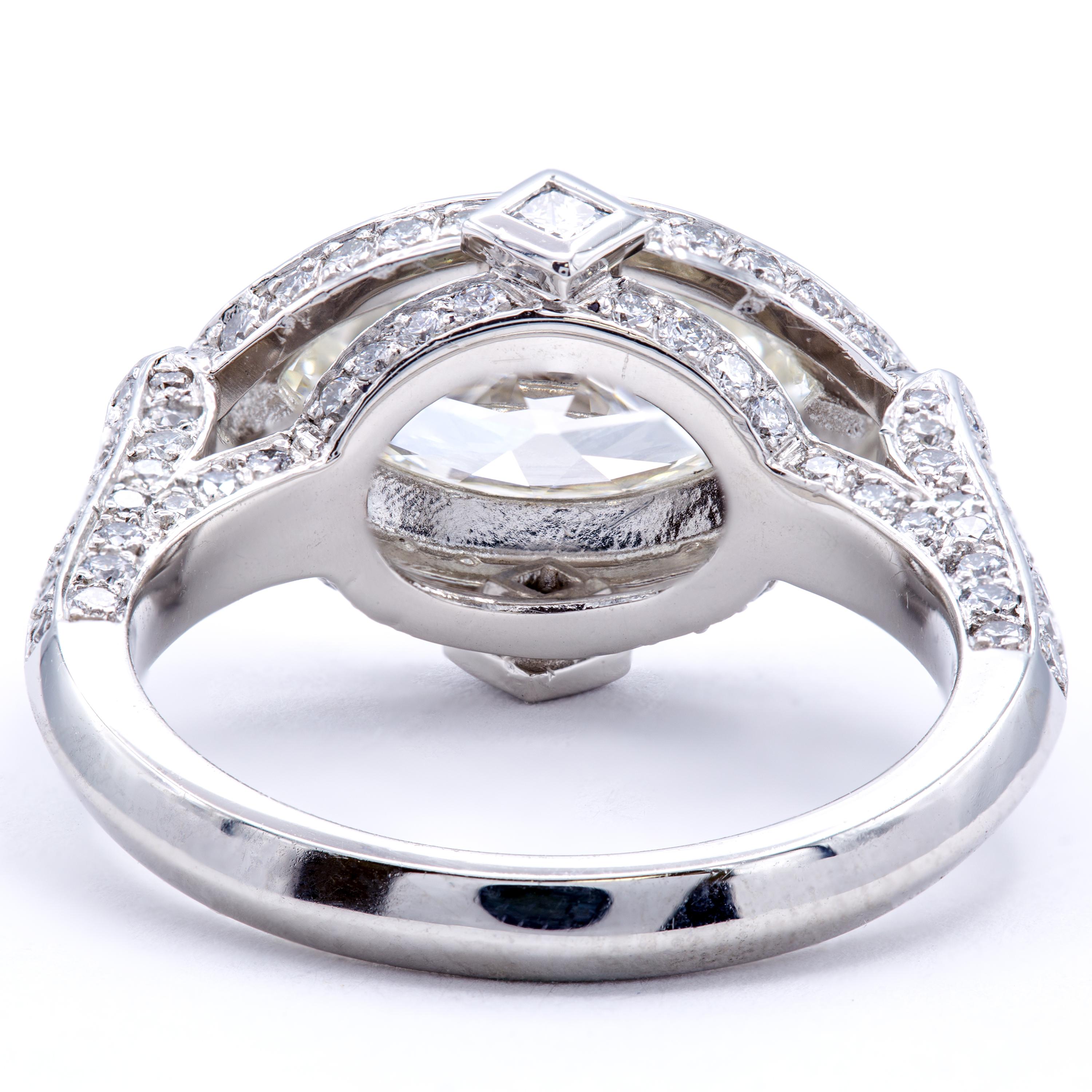 David Rosenberg 1.83 Carat Marquise GIA Halo Platinum Diamond Engagement Ring In New Condition In Boca Raton, FL