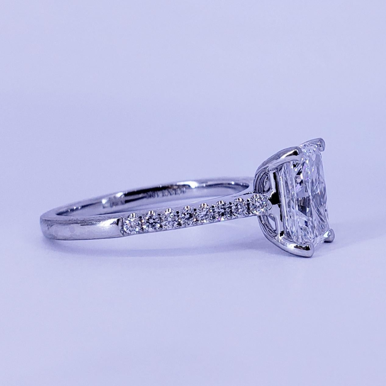 David Rosenberg 2.02 Carat Radiant D/SI2 GIA Diamond Engagement Wedding Ring 1