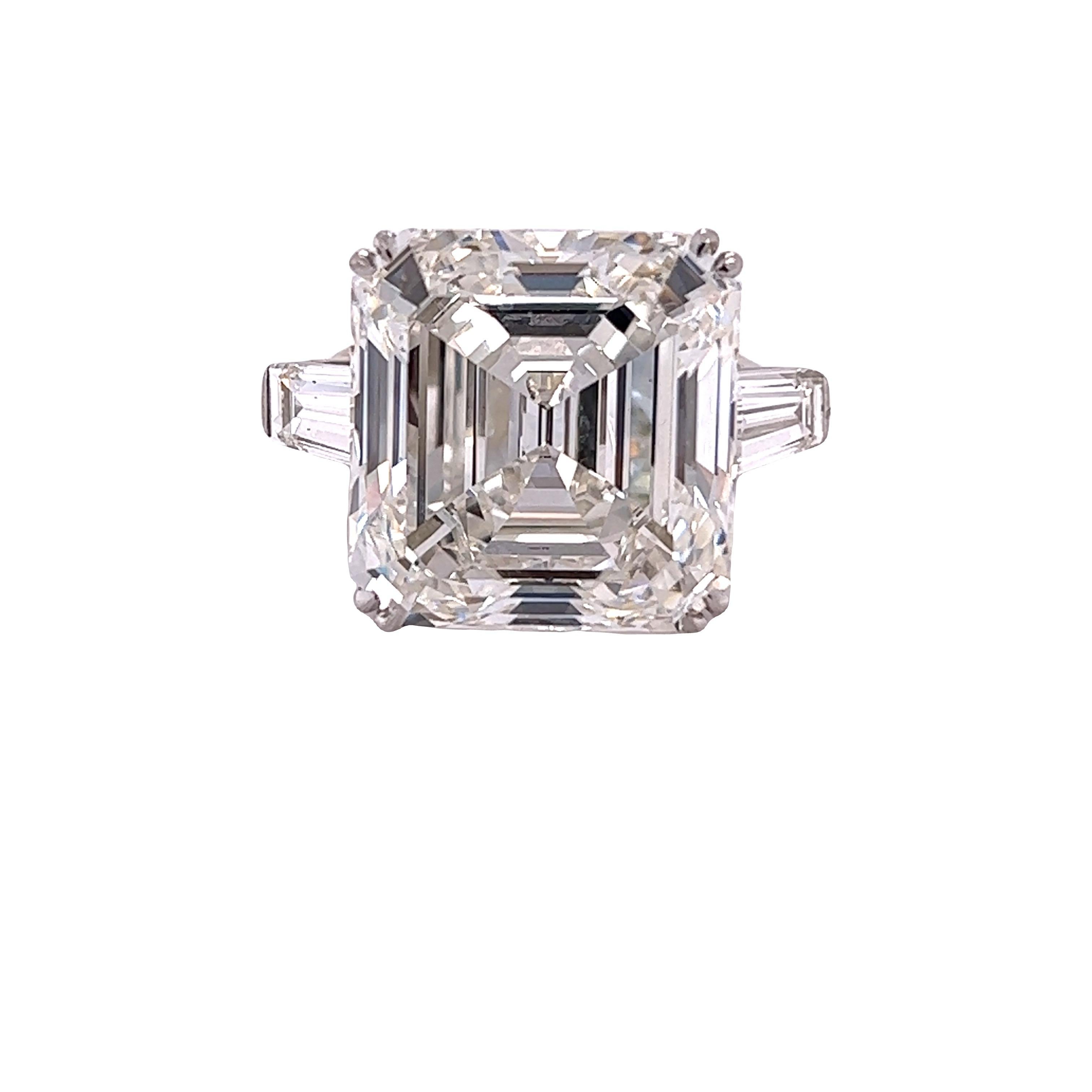 8 carat asscher cut diamond ring