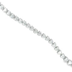 David Rosenberg 22.59 Carat TW D-F VS2-IF Heart Cut GIA Diamond Tennis Bracelet