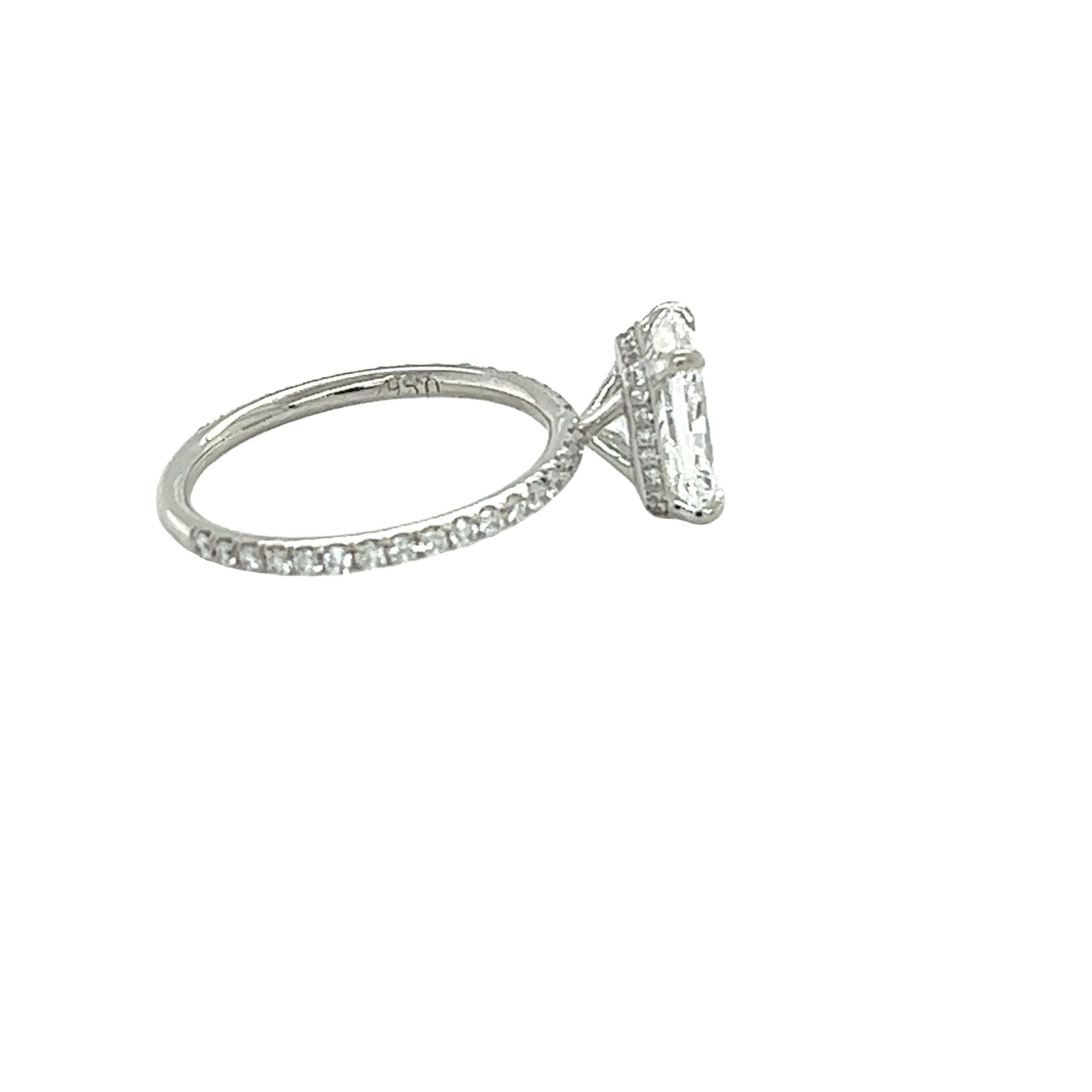 Radiant Cut David Rosenberg 2.30 Carat Radiant D/FL GIA Platinum Diamond Engagement Ring For Sale
