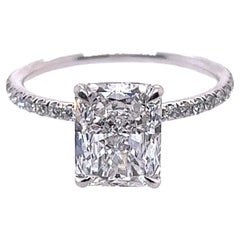 David Rosenberg 2.30 Carat Radiant D/IF GIA Platinum Diamond Engagement Ring