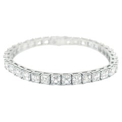 David Rosenberg 24.66 Carat Tw White Asscher Cut Gia Diamond Tennis Bracelet