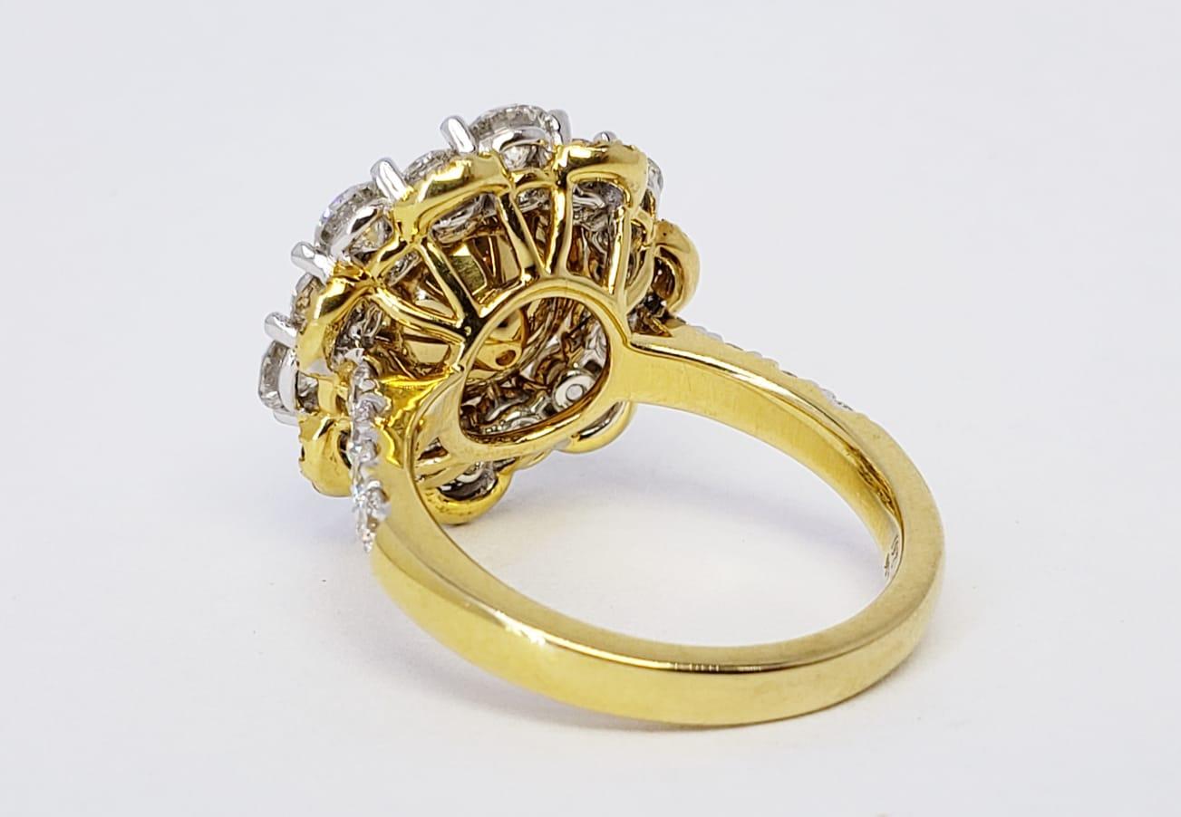 Modern David Rosenberg 2.56 Carat Round Fancy Light Yellow VVS1 GIA Diamond Ring For Sale