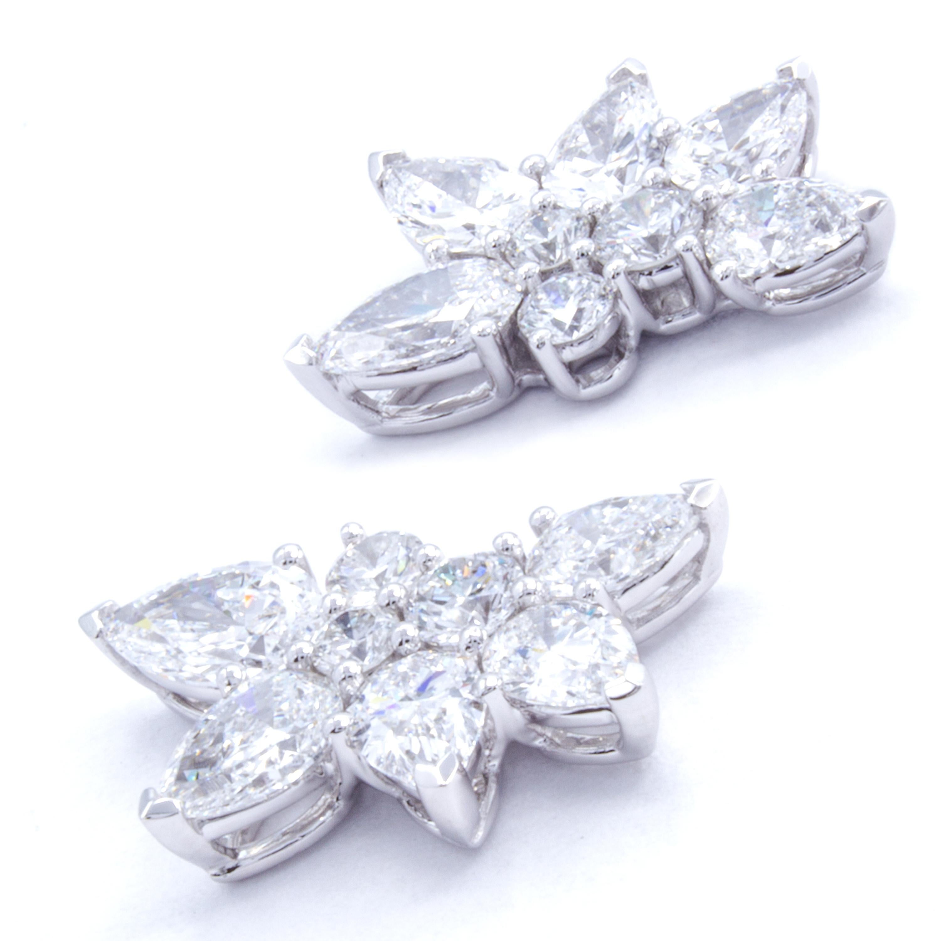 diamond cluster earrings