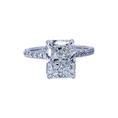 David Rosenberg 3.02 Radiant Cut I/SI2 GIA Diamond Engagement Ring