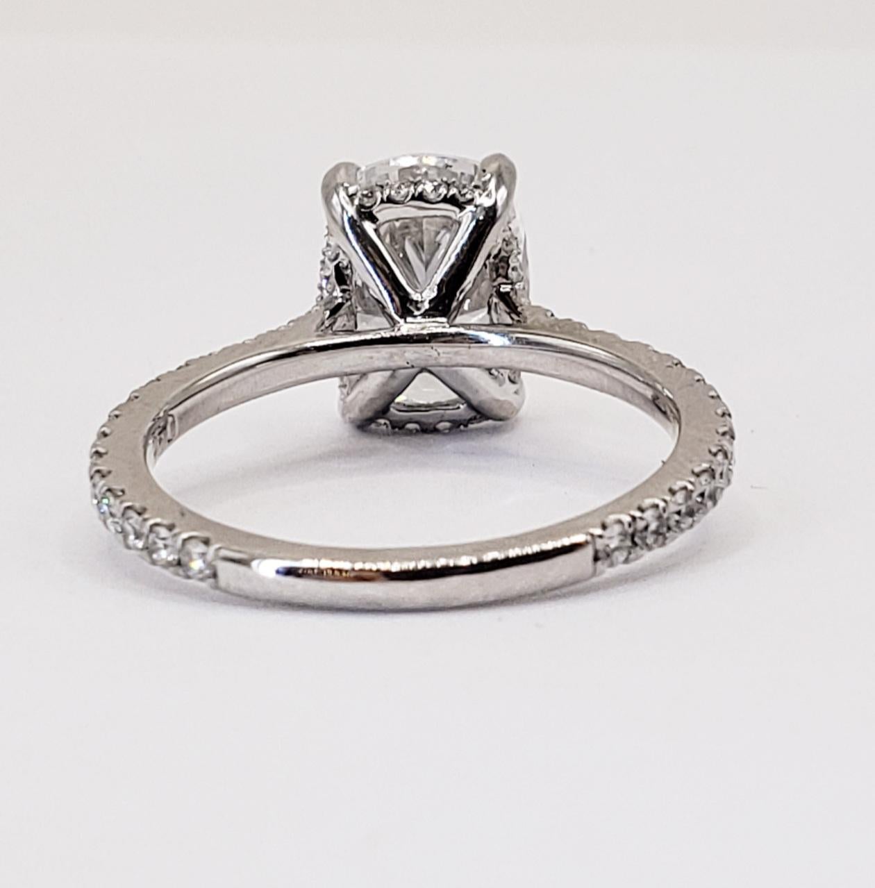 David Rosenberg 3.04 Carat Cushion D SI1 GIA Diamond Engagement Wedding Ring 2