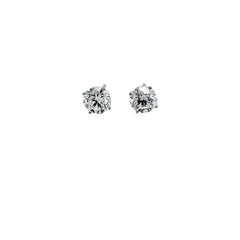 David Rosenberg 4.02 Total Carat Round E/VVS2 Triple Excellent GIA Diamond Studs