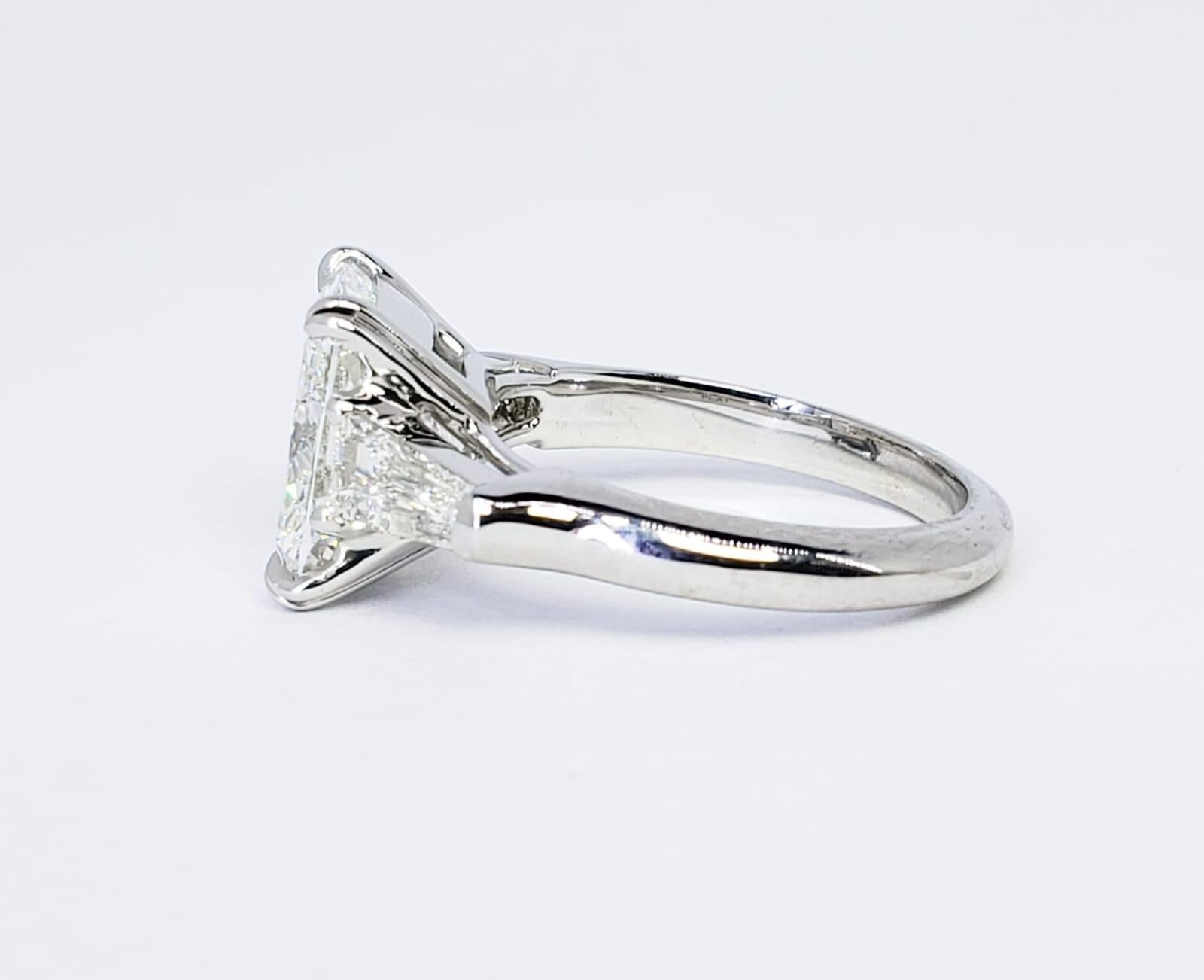 David Rosenberg 4.12 Carat Cushion Cut GIA Platinum Diamond Engagement Ring 5