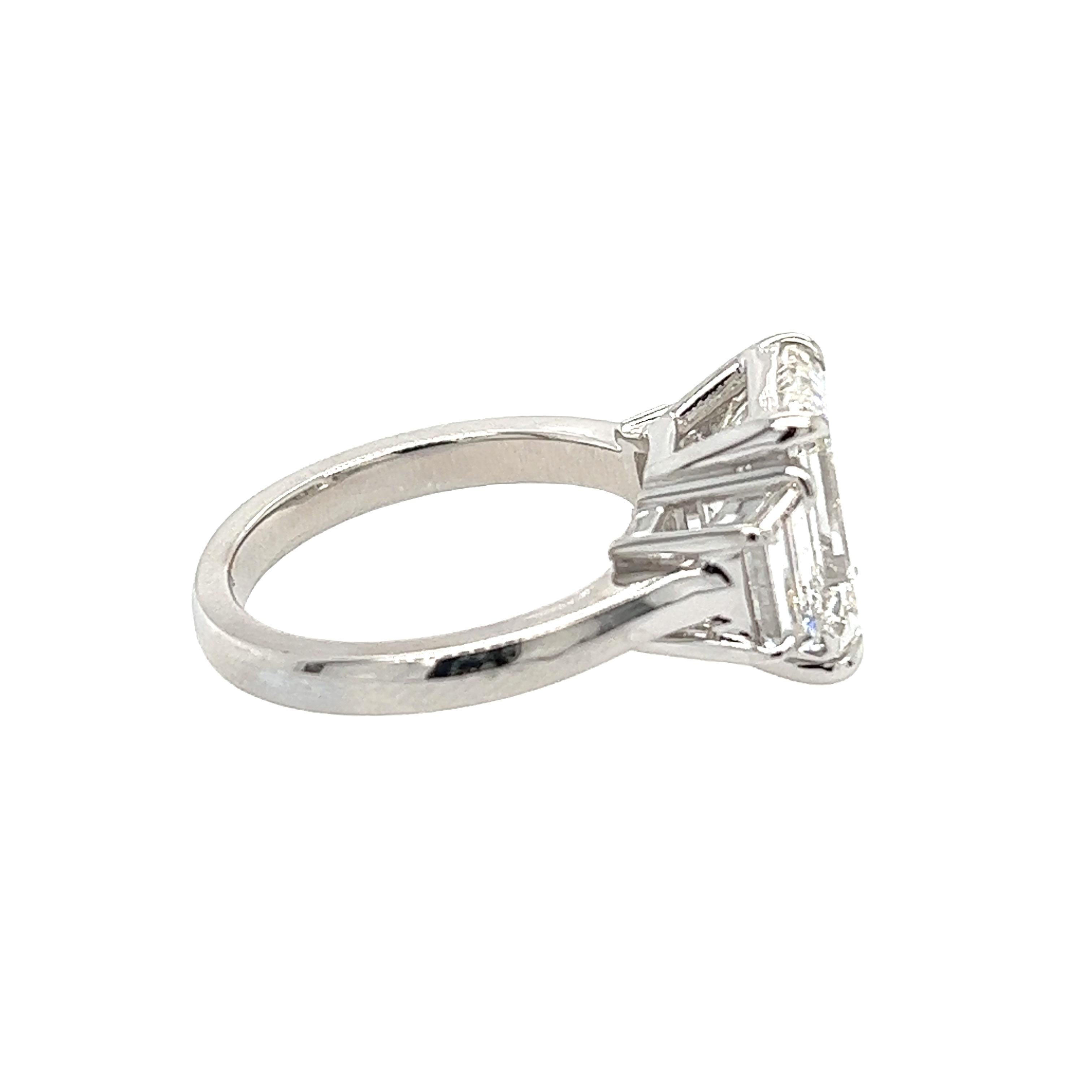 David Rosenberg 5.01 Carat Emerald Cut G VS1 GIA Diamond Engagement Ring In New Condition For Sale In Boca Raton, FL