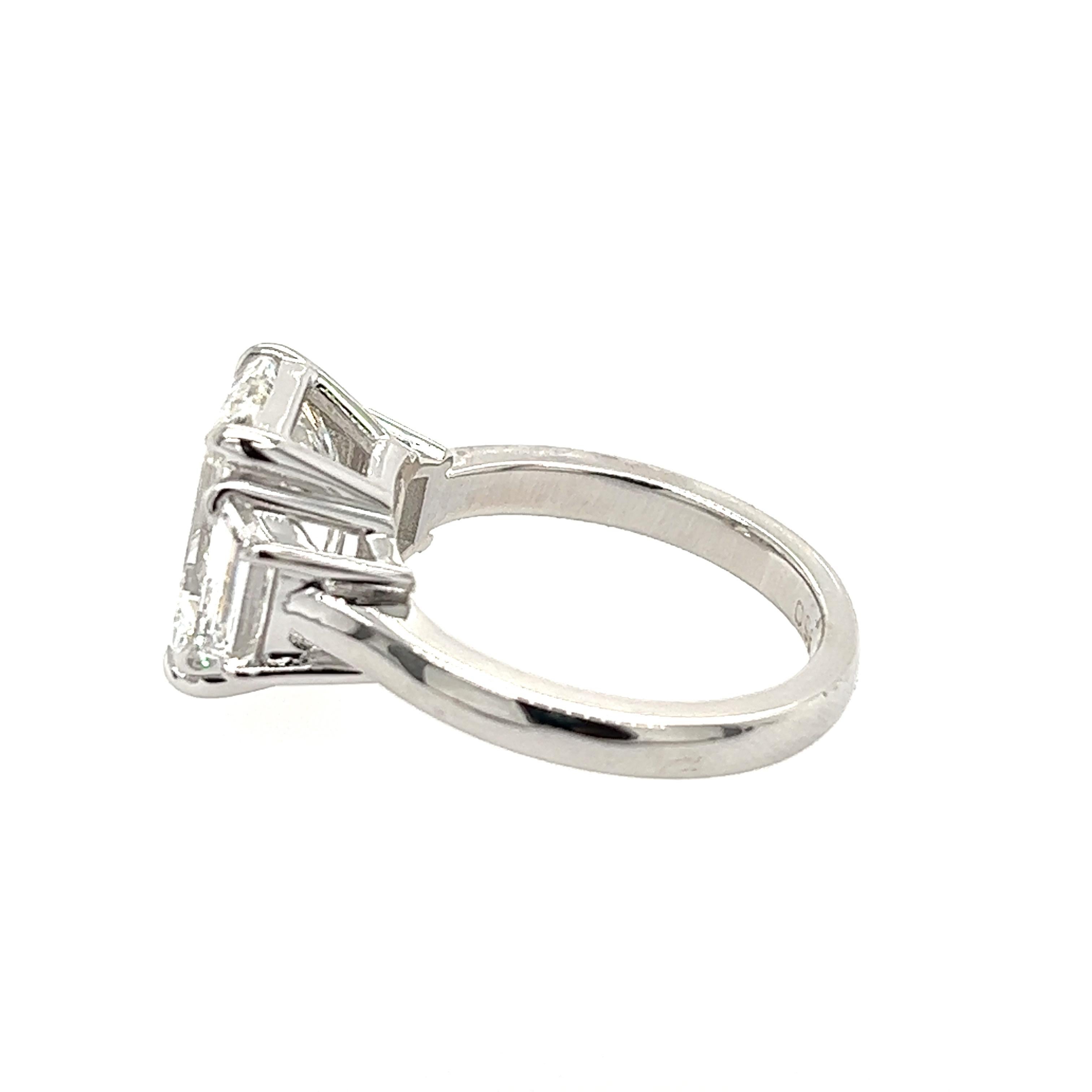 David Rosenberg 5.01 Carat Emerald Cut G VS1 GIA Diamond Engagement Ring For Sale 1
