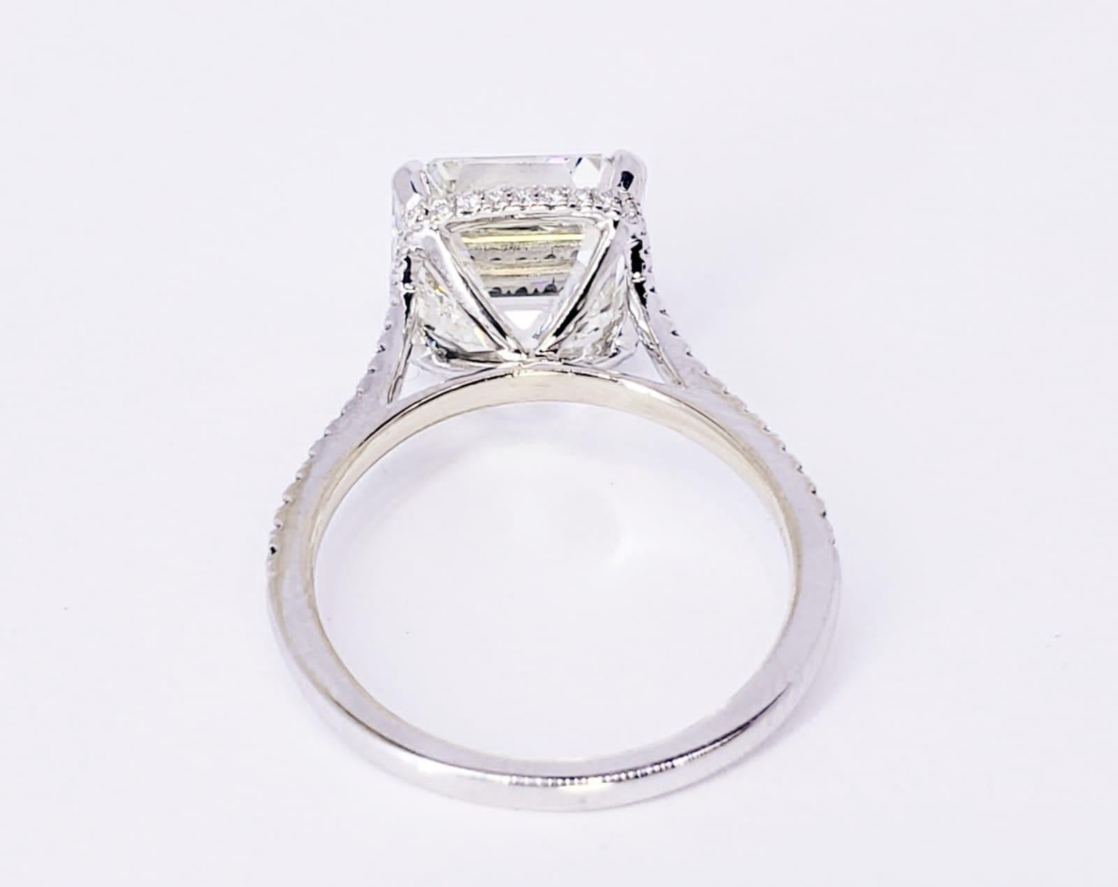 David Rosenberg 5.06 Carat Asscher Cut K/VS2 GIA Diamond Engagement ...
