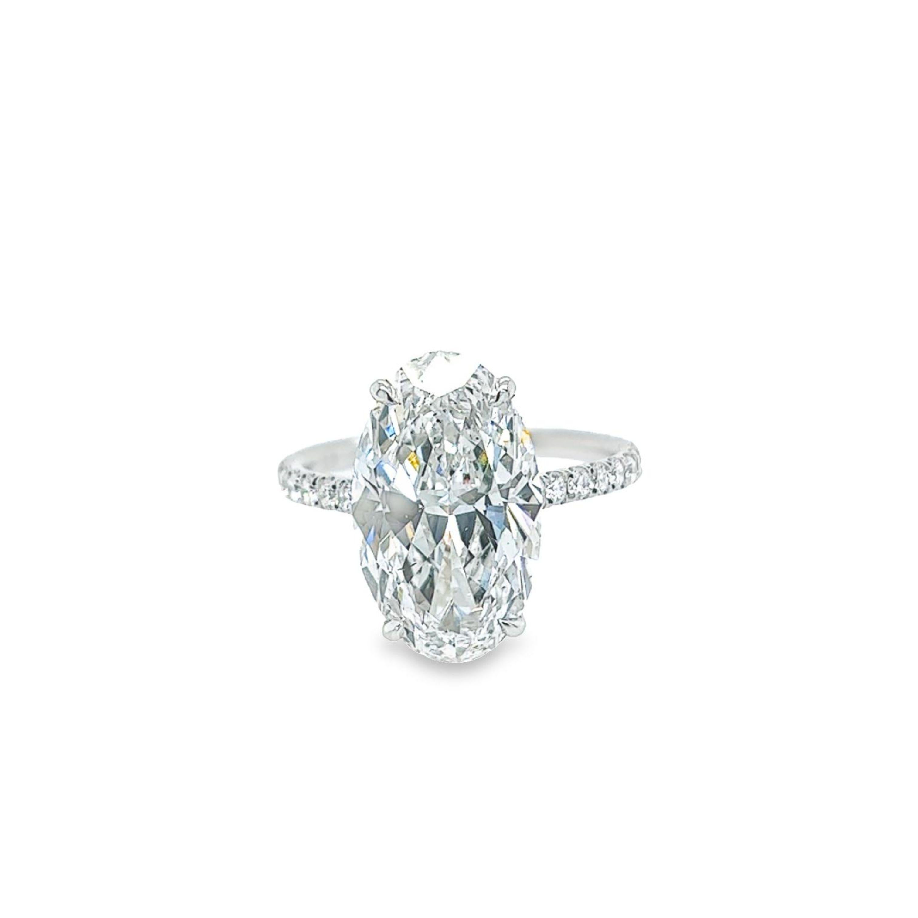 5 carat oval cut diamond ring