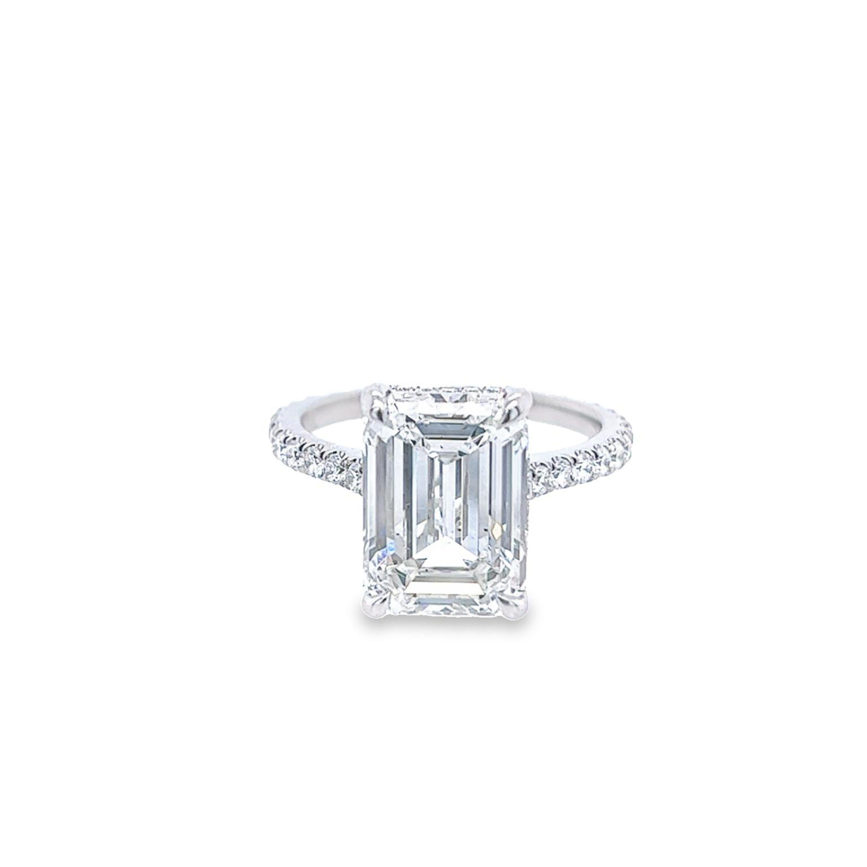 big emerald cut diamond ring