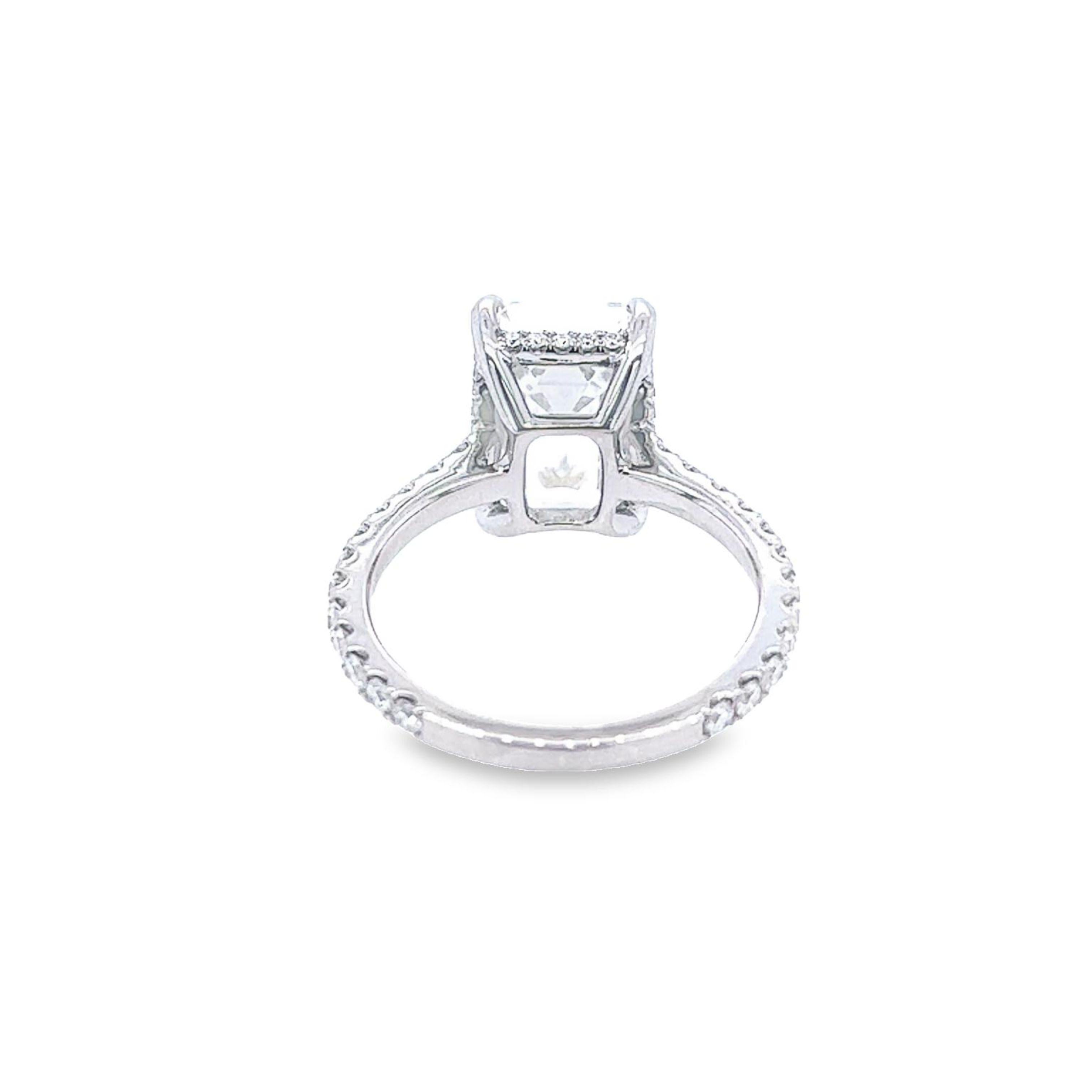 David Rosenberg 5.41 Carat Emerald Cut GIA Diamond Engagement Ring In New Condition In Boca Raton, FL
