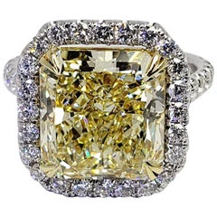 vs2 clarity boca raton David Rosenberg 5.94 Carat Radiant Fancy Yellow VS2 GIA Diamond Engagement Ring