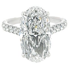 6 carat diamond ring David Rosenberg 6.01 Carat Oval Shape D/SI2 GIA Diamond Engagement Wedding Ring