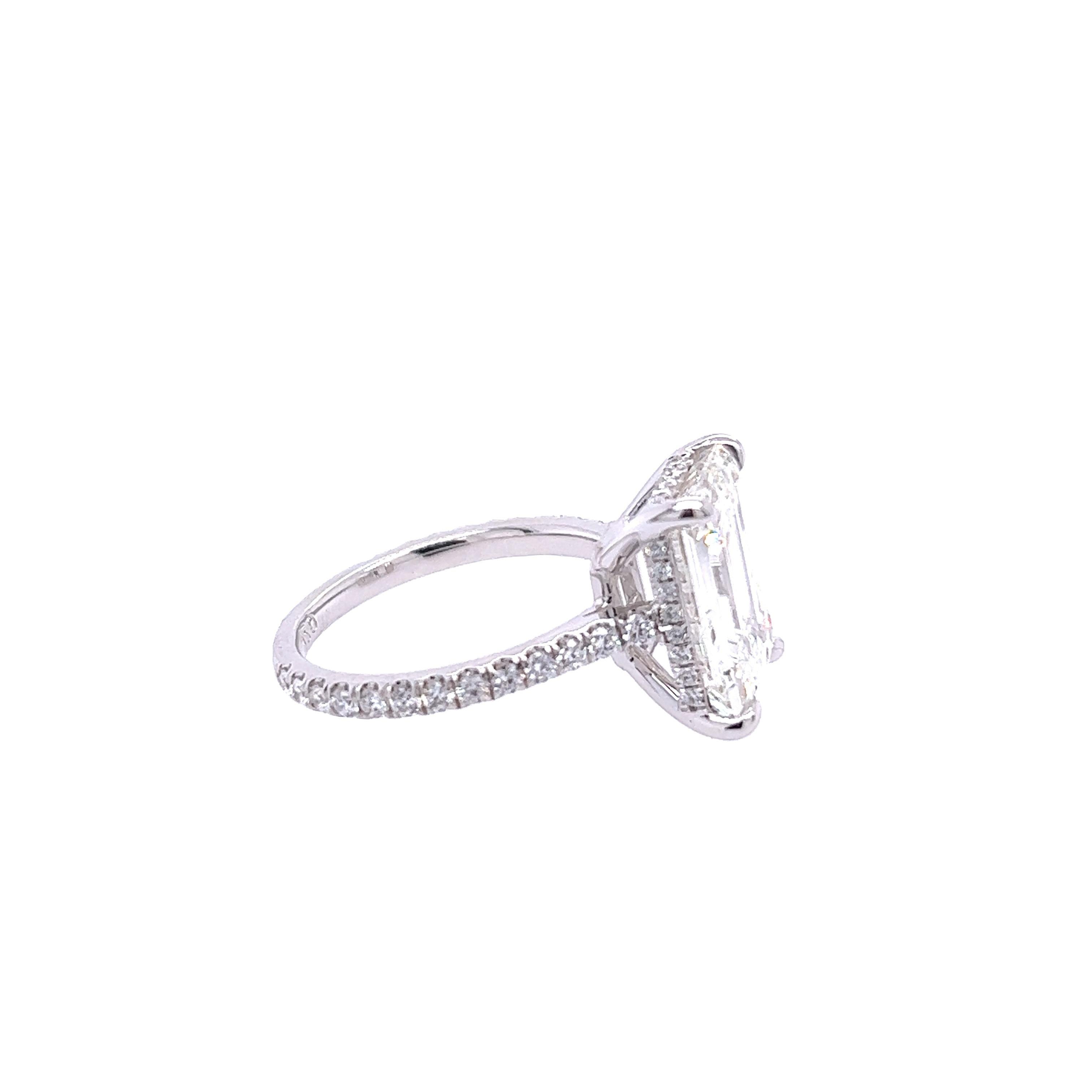 David Rosenberg 6.02 Carat Emerald Cut I VS1 GIA Diamond Engagement Ring 1