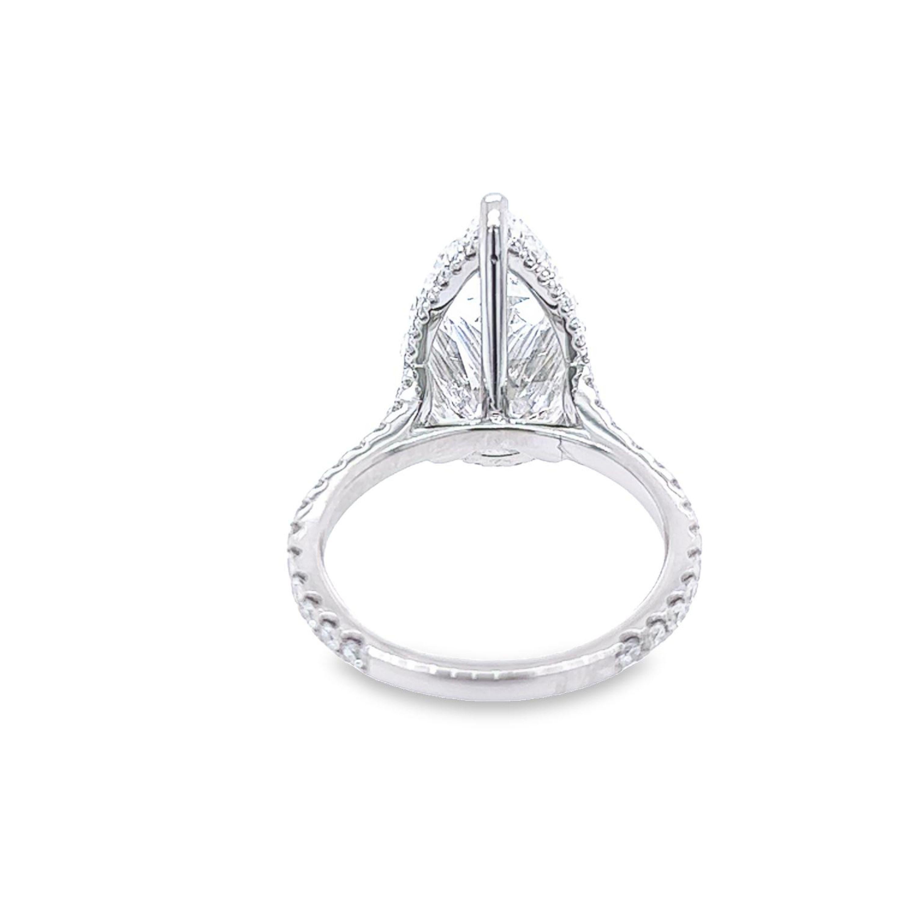 Verlobungsring aus Platin mit 7,04 Karat GIA-Diamant in Birnenform von David Rosenberg im Zustand „Neu“ im Angebot in Boca Raton, FL