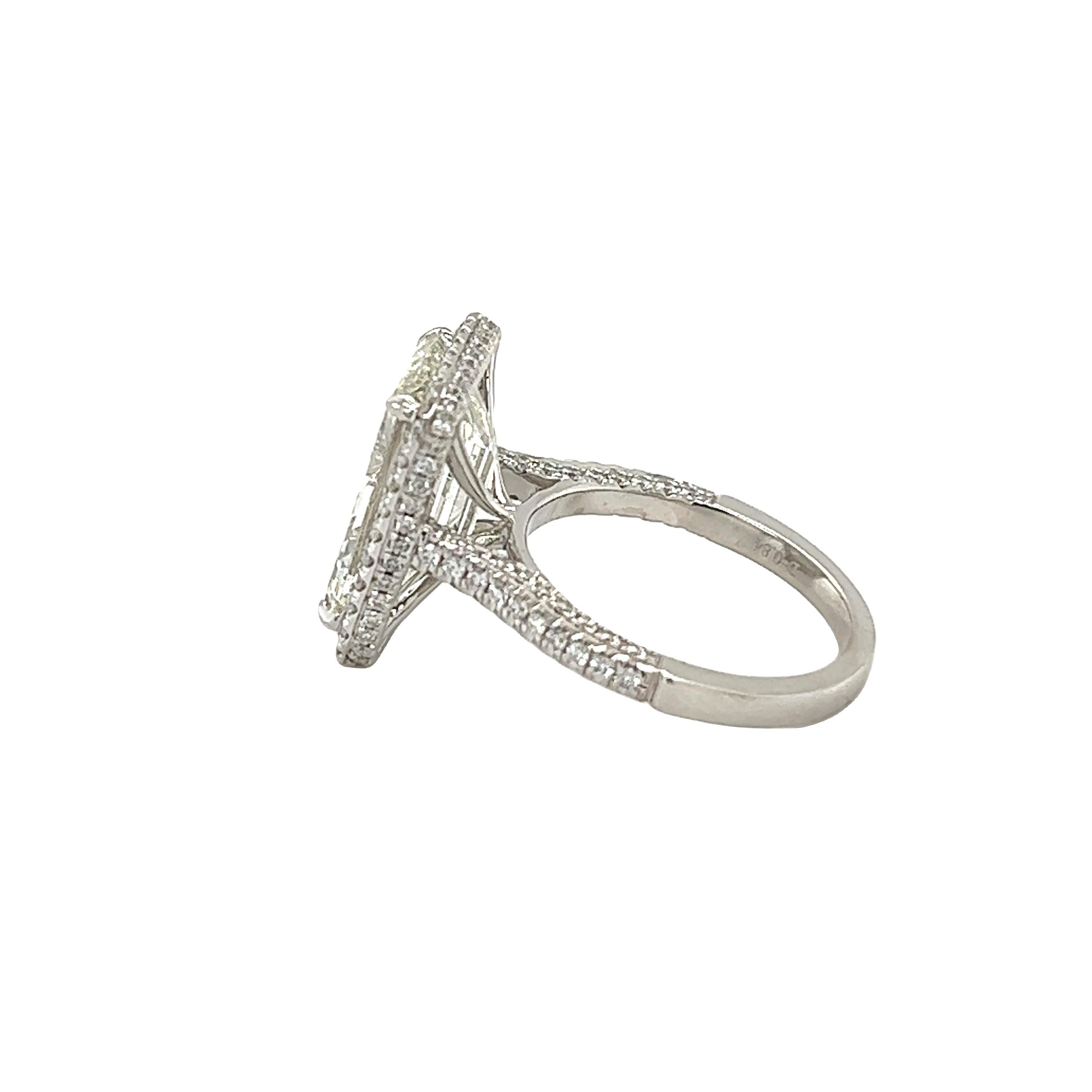 David Rosenberg 7.06 Carat Emerald Cut GIA Diamond Engagement Ring In New Condition In Boca Raton, FL