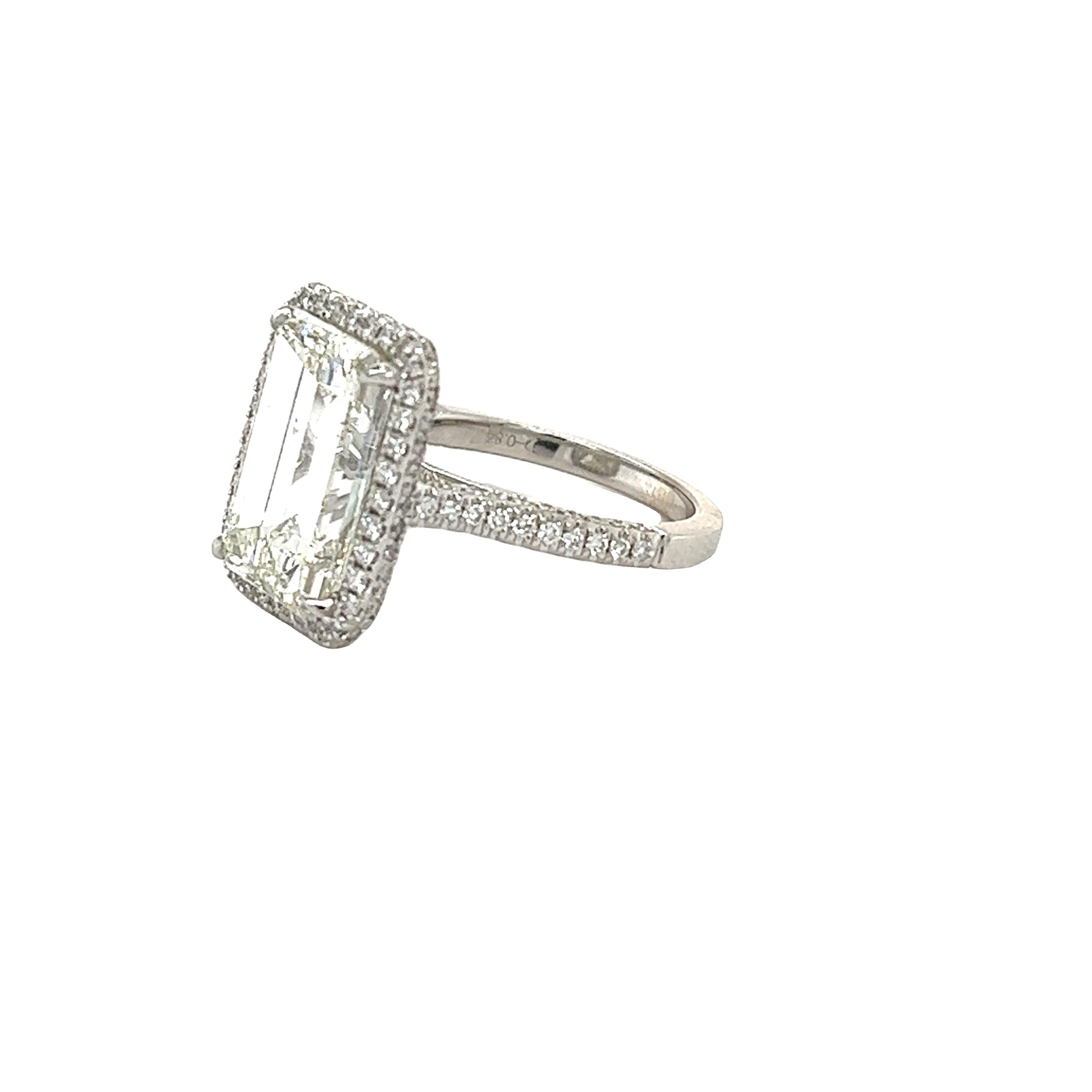 Women's David Rosenberg 7.06 Carat Emerald Cut GIA Diamond Engagement Ring