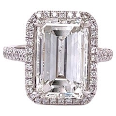 David Rosenberg 7.06 Carat Emerald Cut GIA Diamond Engagement Ring
