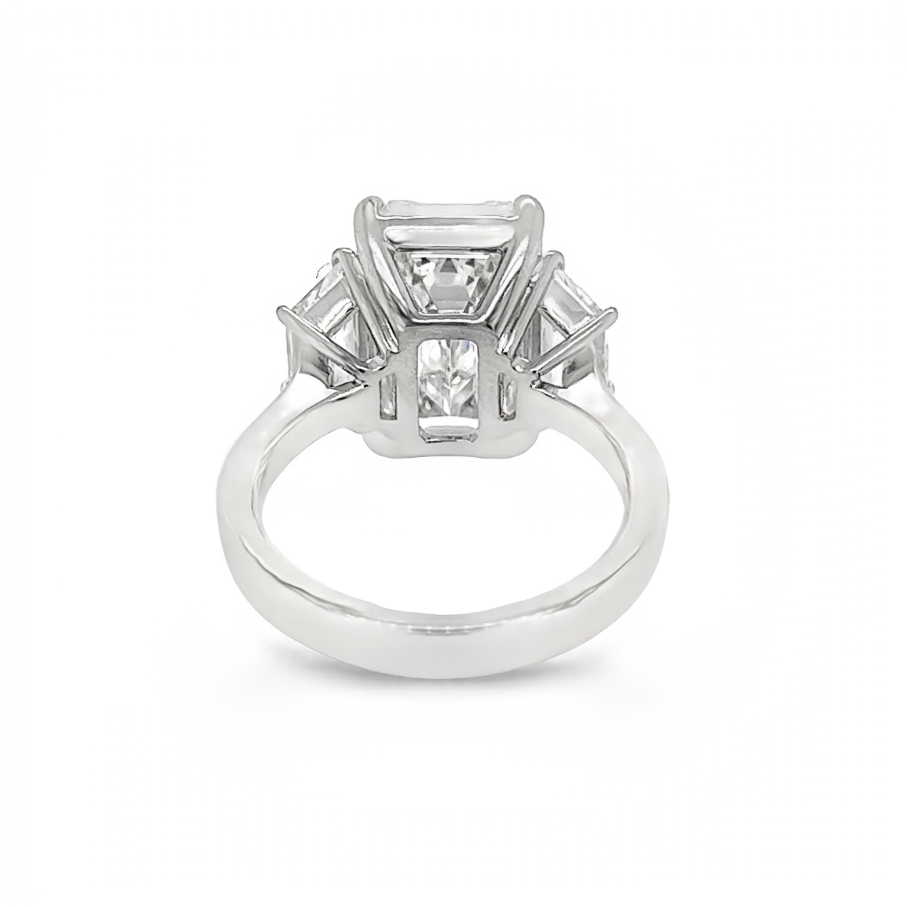7 carat emerald cut diamond ring