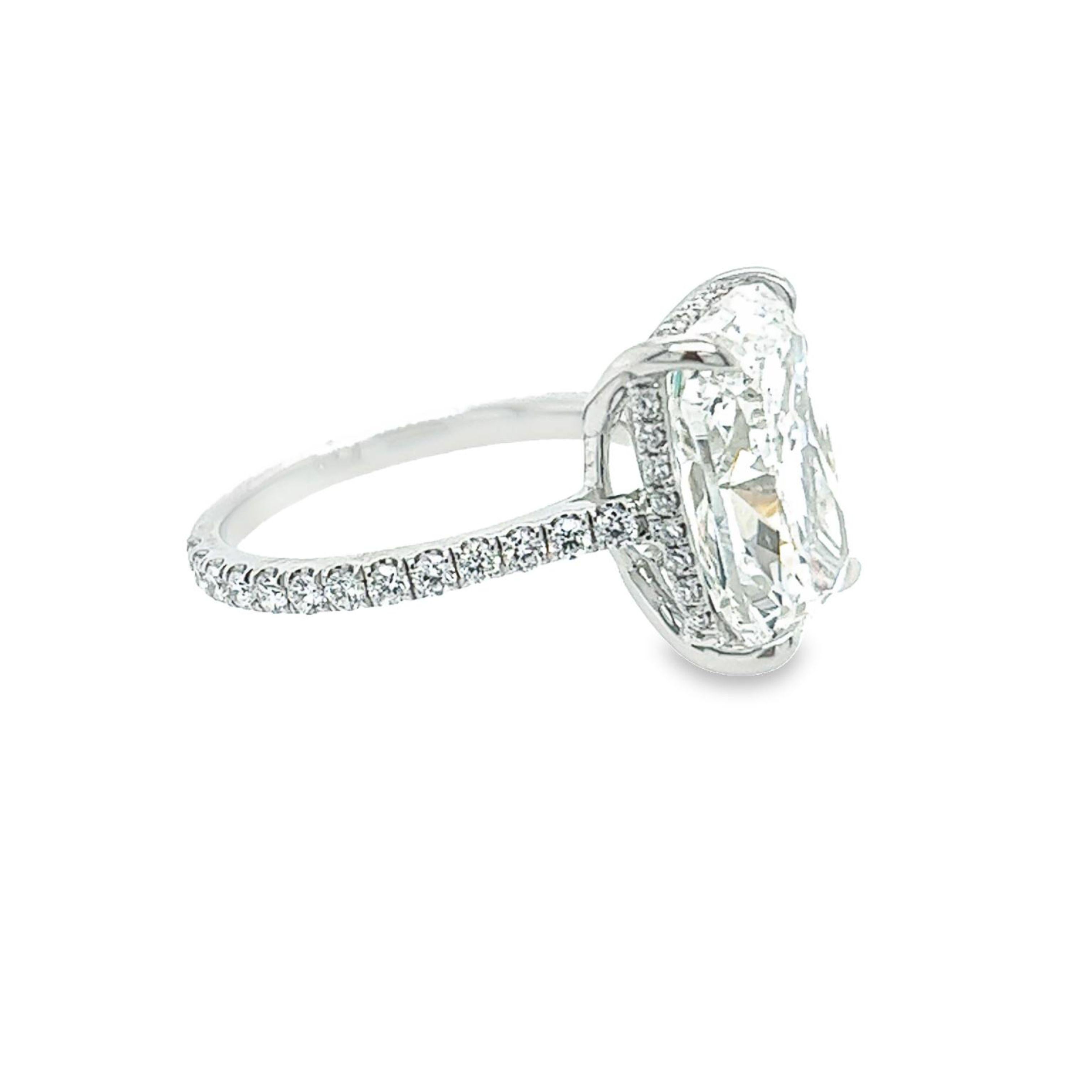 Modern David Rosenberg 8.07 Carat Elongated Cushion Shape GIA Diamond Engagement Ring For Sale
