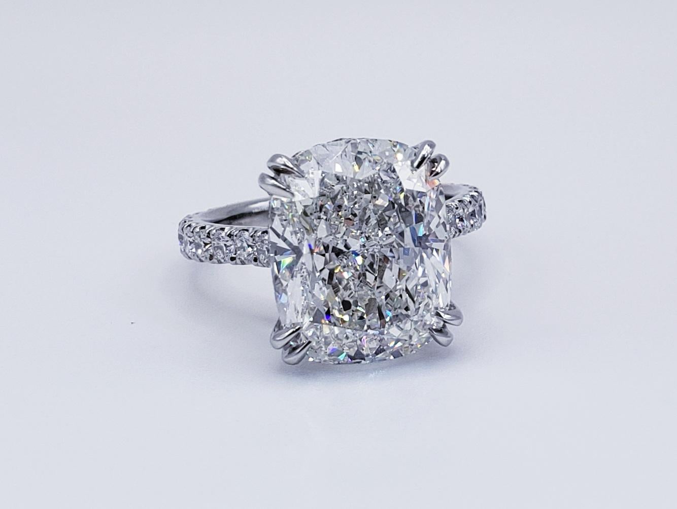 large cushion cut engagement rings