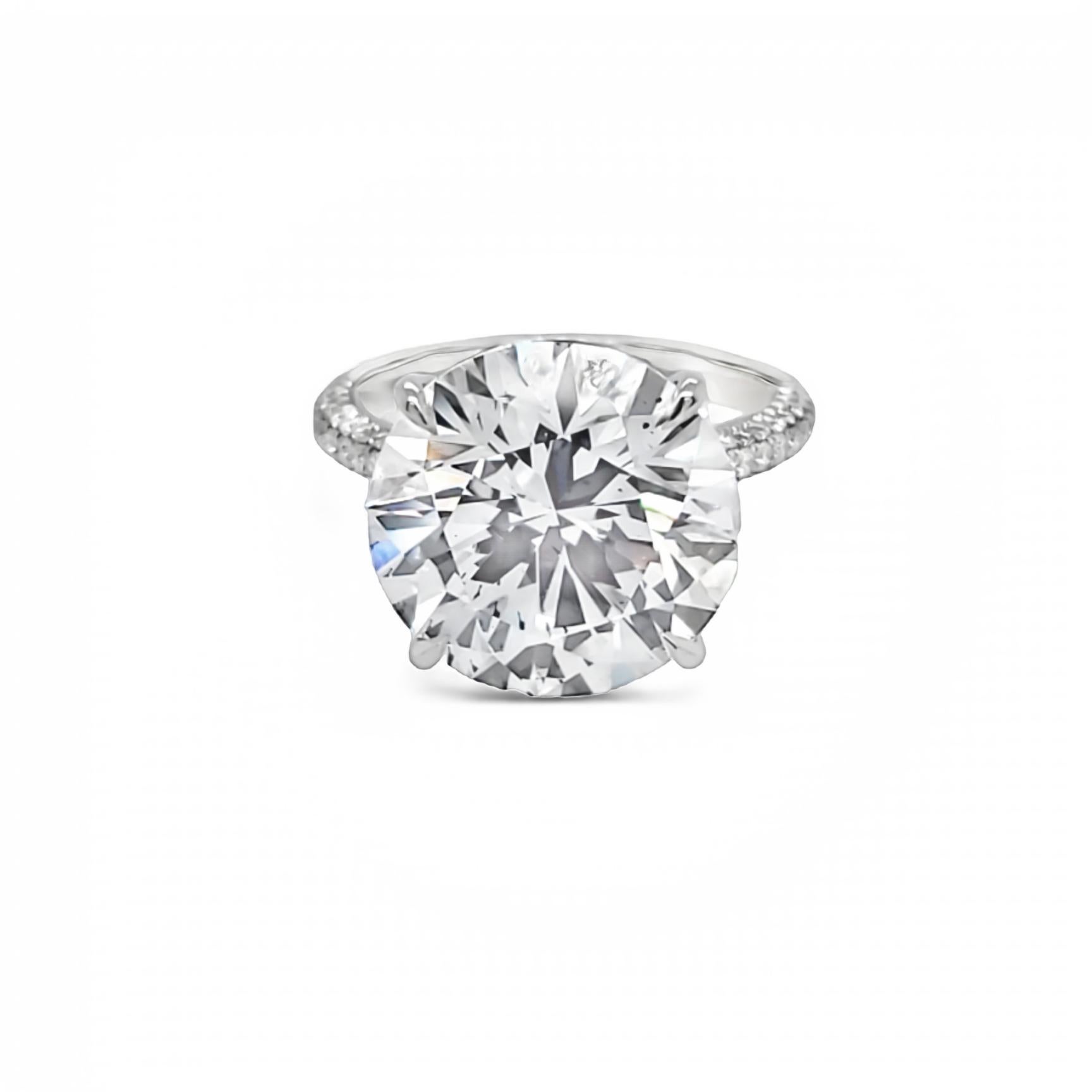 David Rosenberg 9.13 Carat Round Hidden Halo D/SI1 GIA Diamond Engagement Ring 1