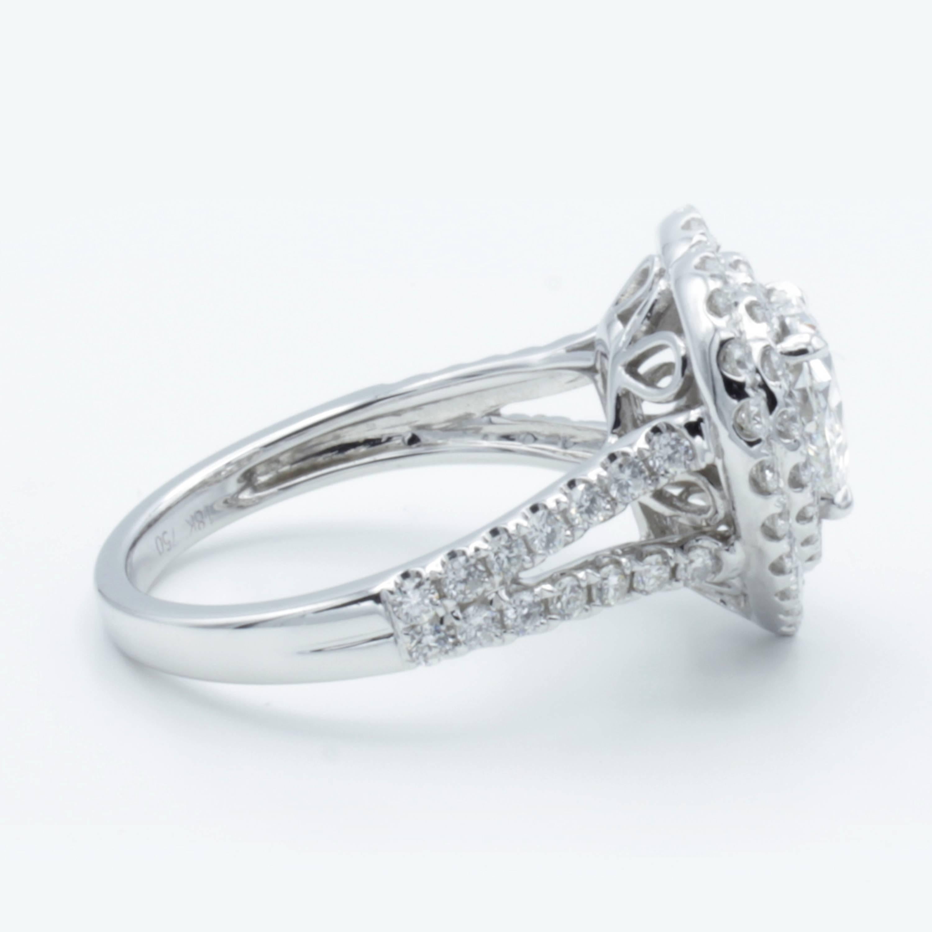 Modern David Rosenberg 1.18 Carat Heart Shaped E/VS2 Diamond Engagement Ring