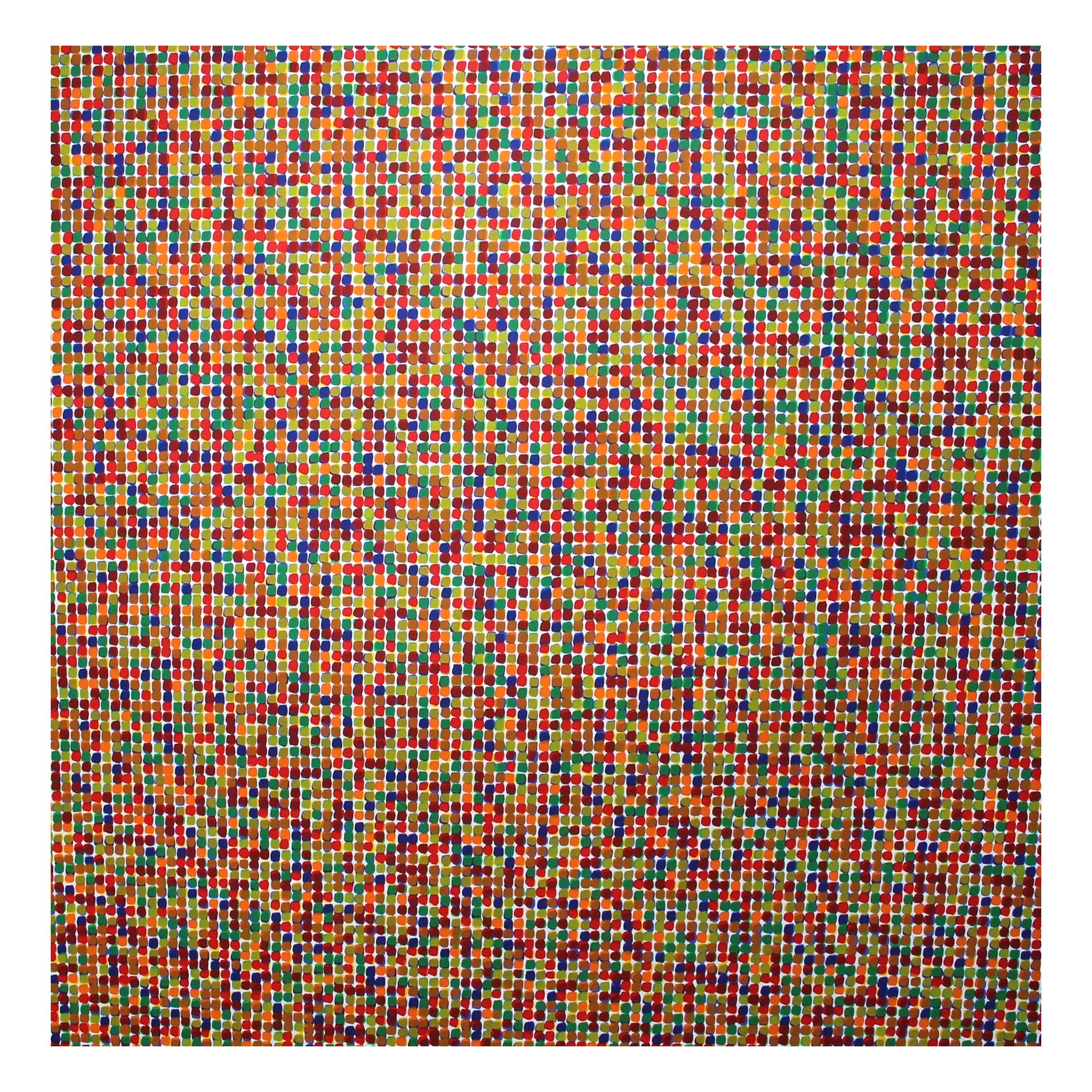 David Roth "Zufällige Farben über zufällige Farben" 1977 Siebdruck im Angebot
