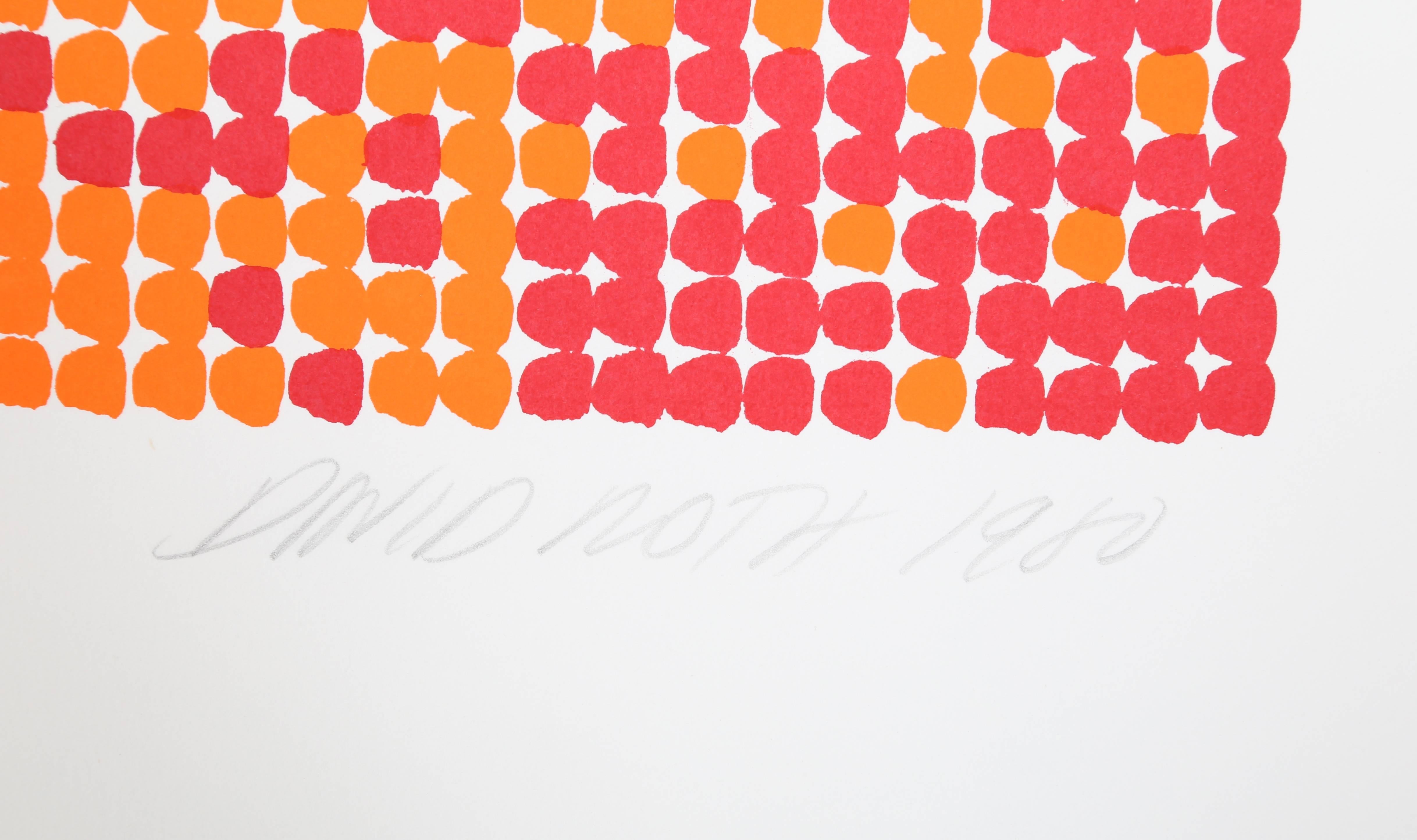 Colorful Geometric Abstract OP Art Screenprint by David Roth 9 For Sale 1
