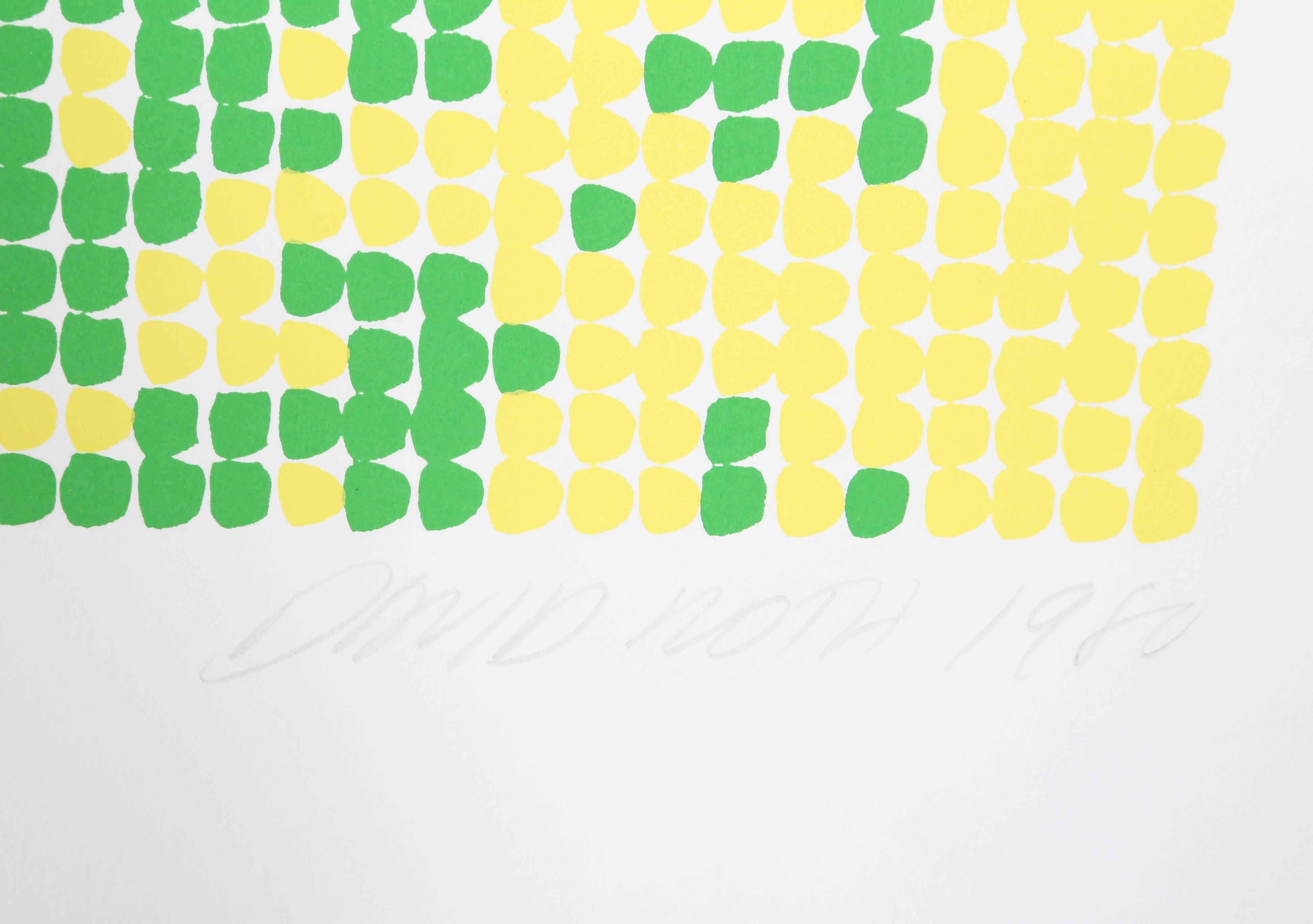 Colorful Op Art Abstract Geometric Screenprint by David Roth 3 For Sale 1