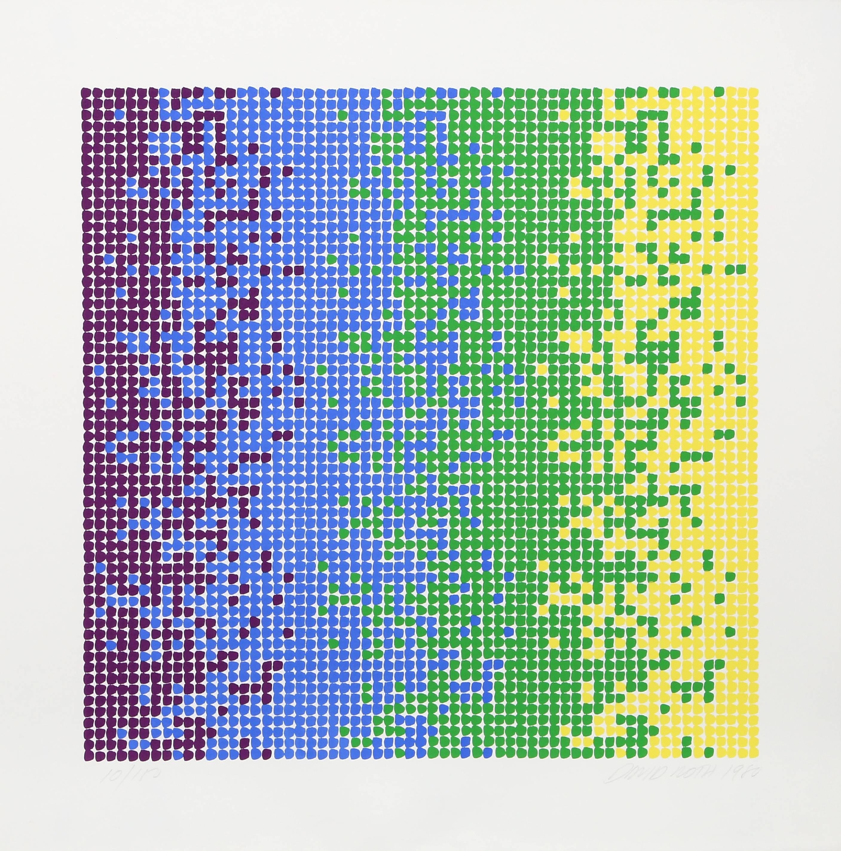 Colorful Op Art Abstract Geometric Screenprint by David Roth 3
