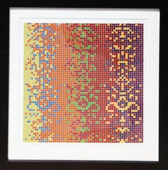 Vintage Untitled 23, Abstract Geometric Op Art Screenprint by David Roth