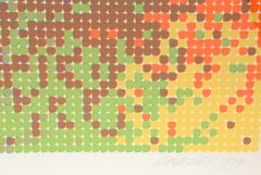 Sin título 25, Serigrafía abstracta geométrica Op Art enmarcada de David Roth