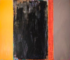 "Exponent" Contemporary Abstract Colorfield Framed Acrylic on Panel Painting