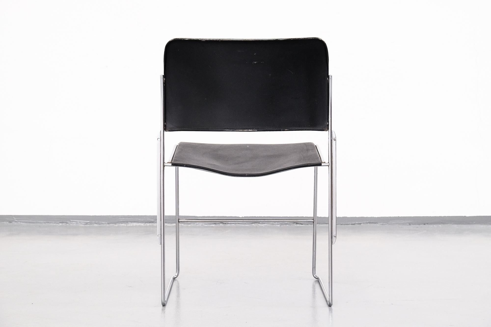 David Rowland 40/4 Metal Stacking Chair, 1960s 1