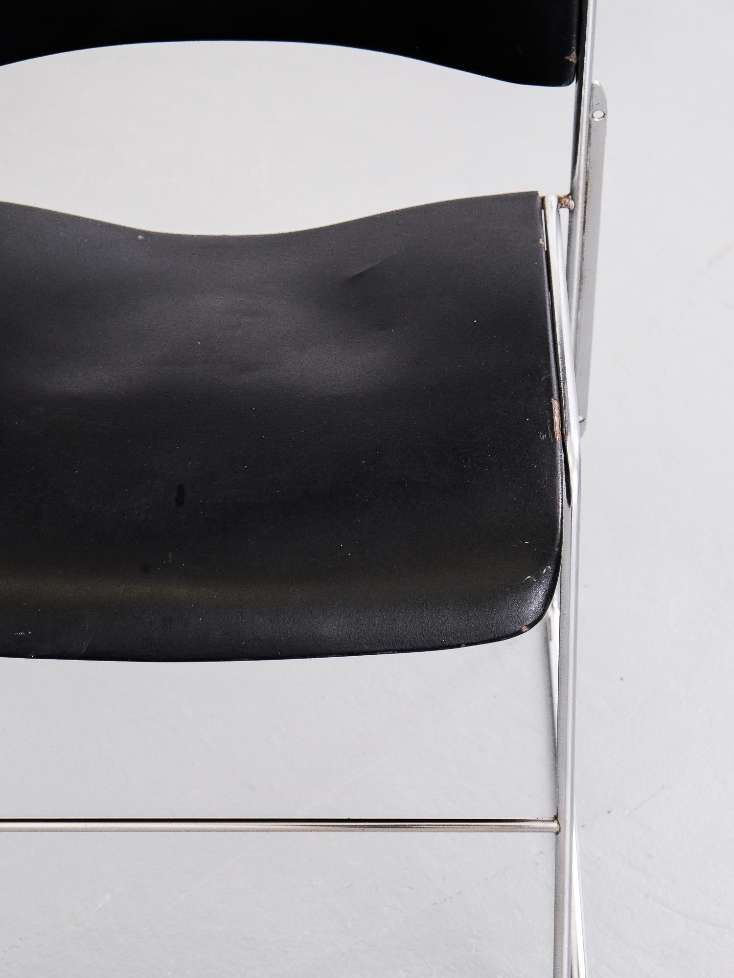 Mid-Century Modern David Rowland 40/4 Metal Stacking Chair, 1960s