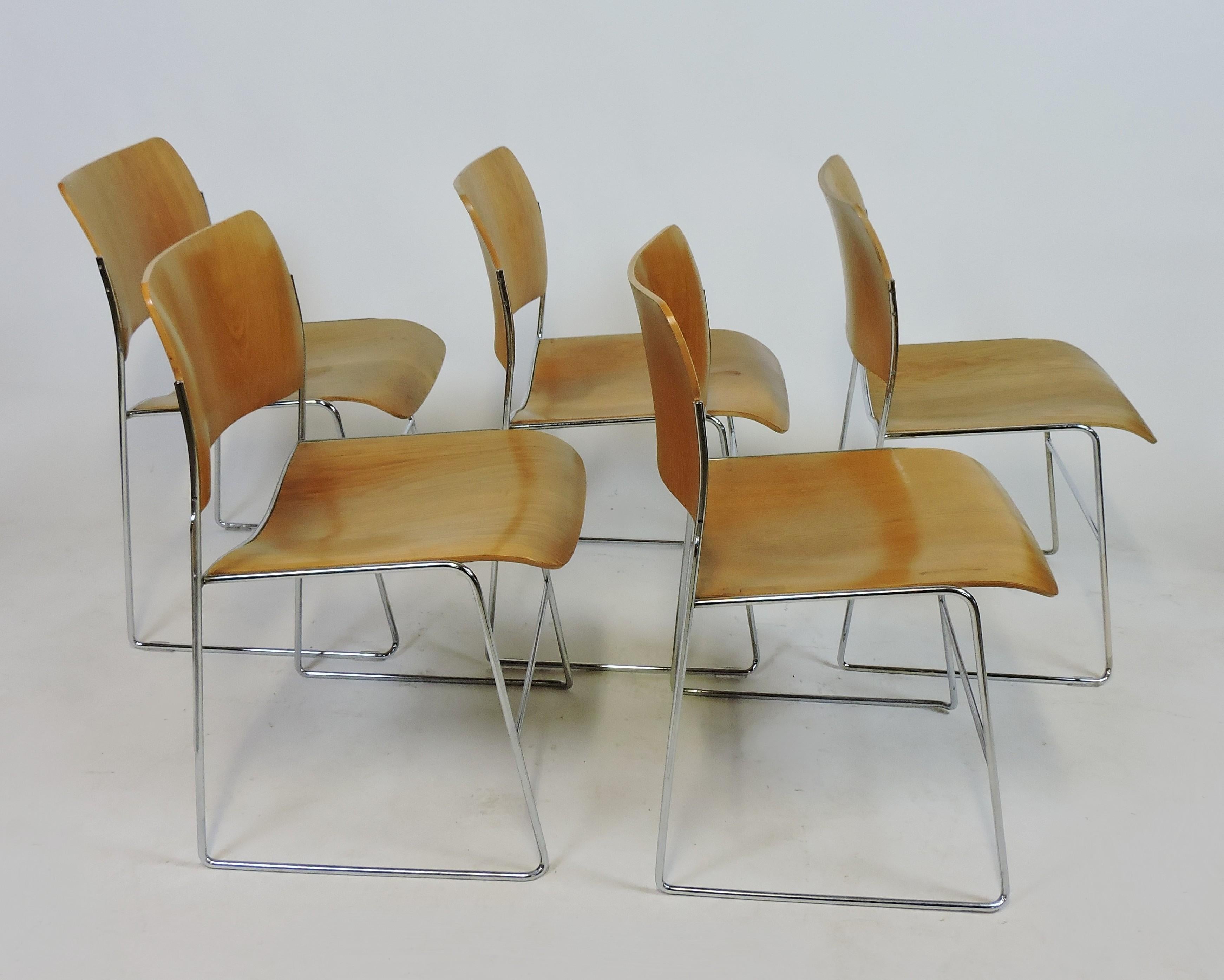 stackable mid century chairs