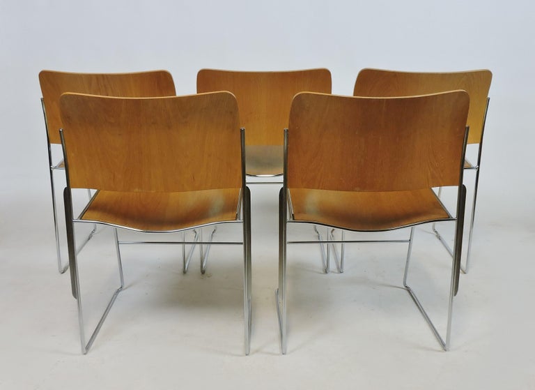 David Rowland 40/4 MidCentury Modern Bentwood Stackable Chair at