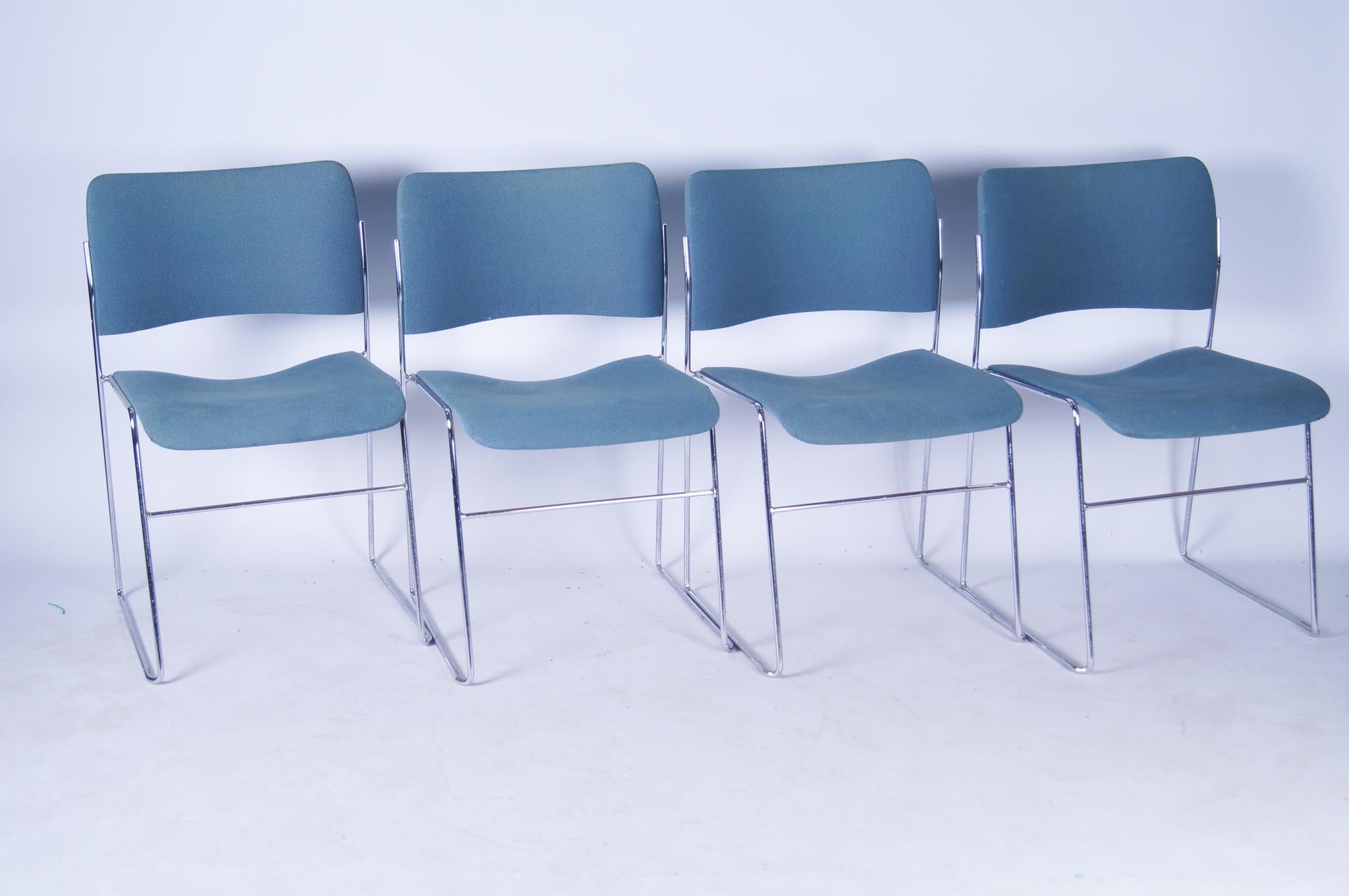 North American David Rownland for Howe, 40/4 Chairs, Set of 4