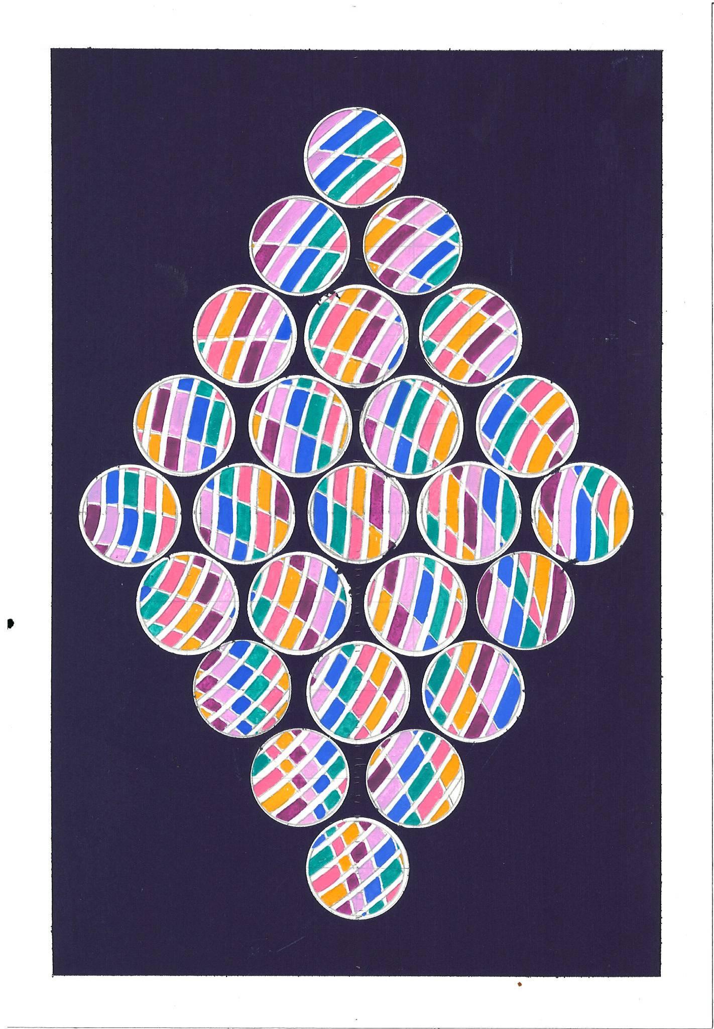 Punto Diamante (azul) Serie Amagansett - Painting de David Rufo