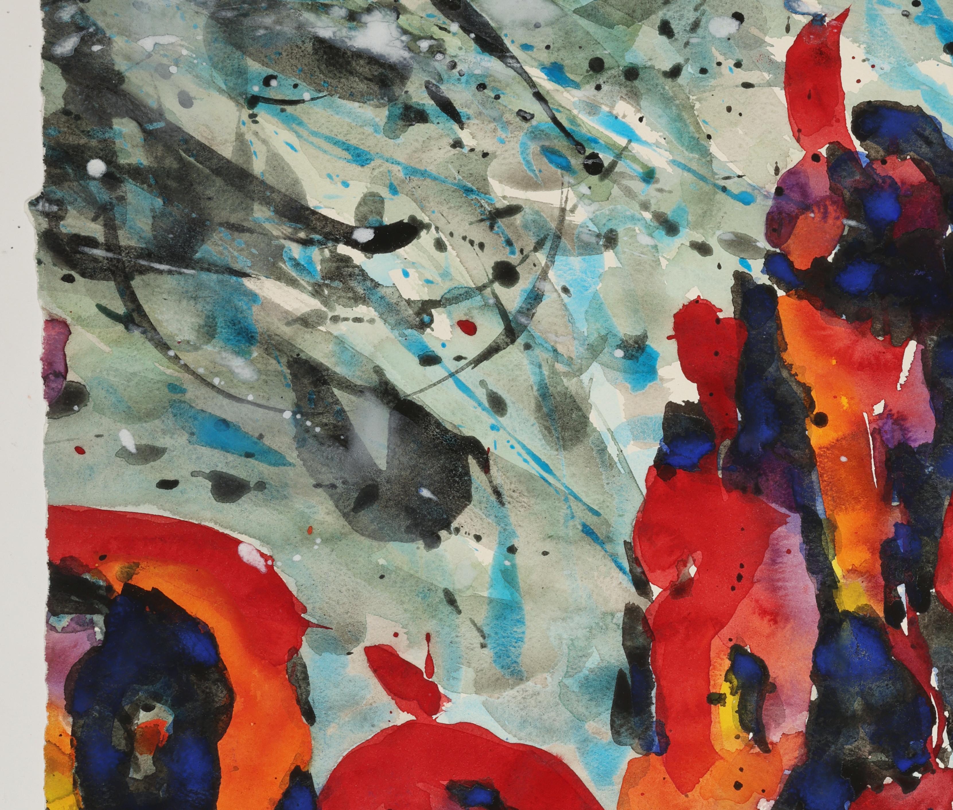 Abstract Watercolor Painting, 'Design for Land', C. 1997 by David Ruth For Sale 3