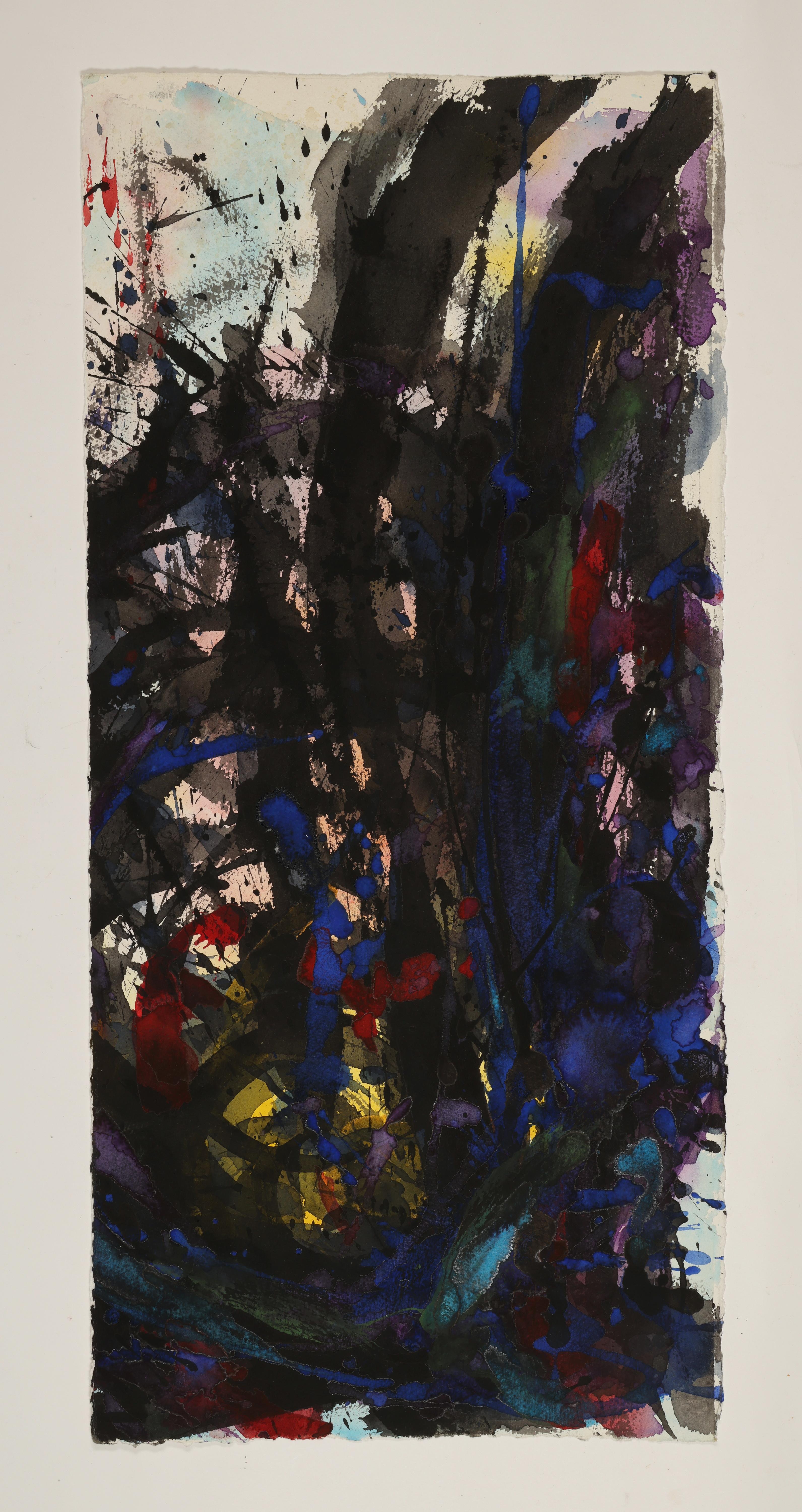 Pittura astratta ad acquerello, 'Design/One per la luce', C.C. 1997  di David Ruth